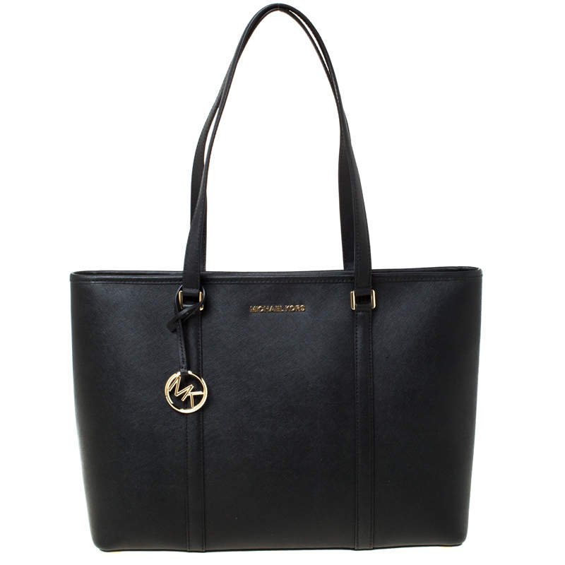 Michael Kors Black Leather Sady Tote Michael Kors | The Luxury Closet