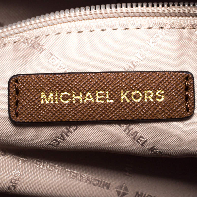 Michael Kors Emmy Lg Dome Satchel Optic White  Michael kors, Michael kors  bag, Saffiano leather