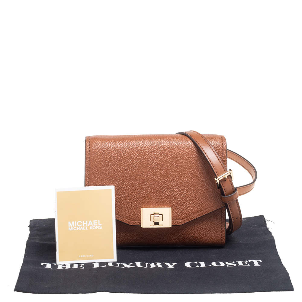 Michael Kors Brown Leather XS Cassie Crossbody Bag Michael Kors The Luxury Closet