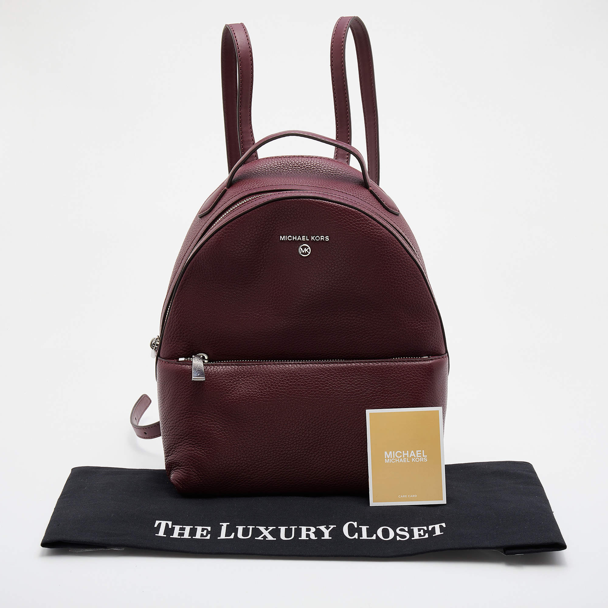 Michael Kors Burgundy Leather Zip Backpack Michael Kors | TLC