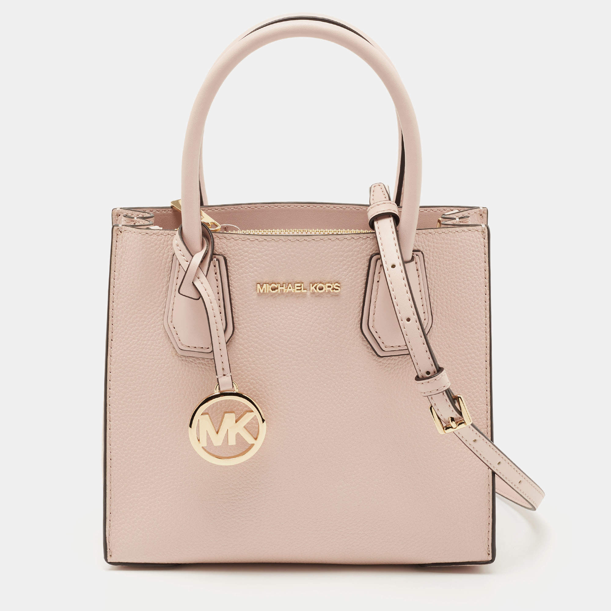 Pre Owned Michael Kors Powder Blush Leather Mini Mercer Tote