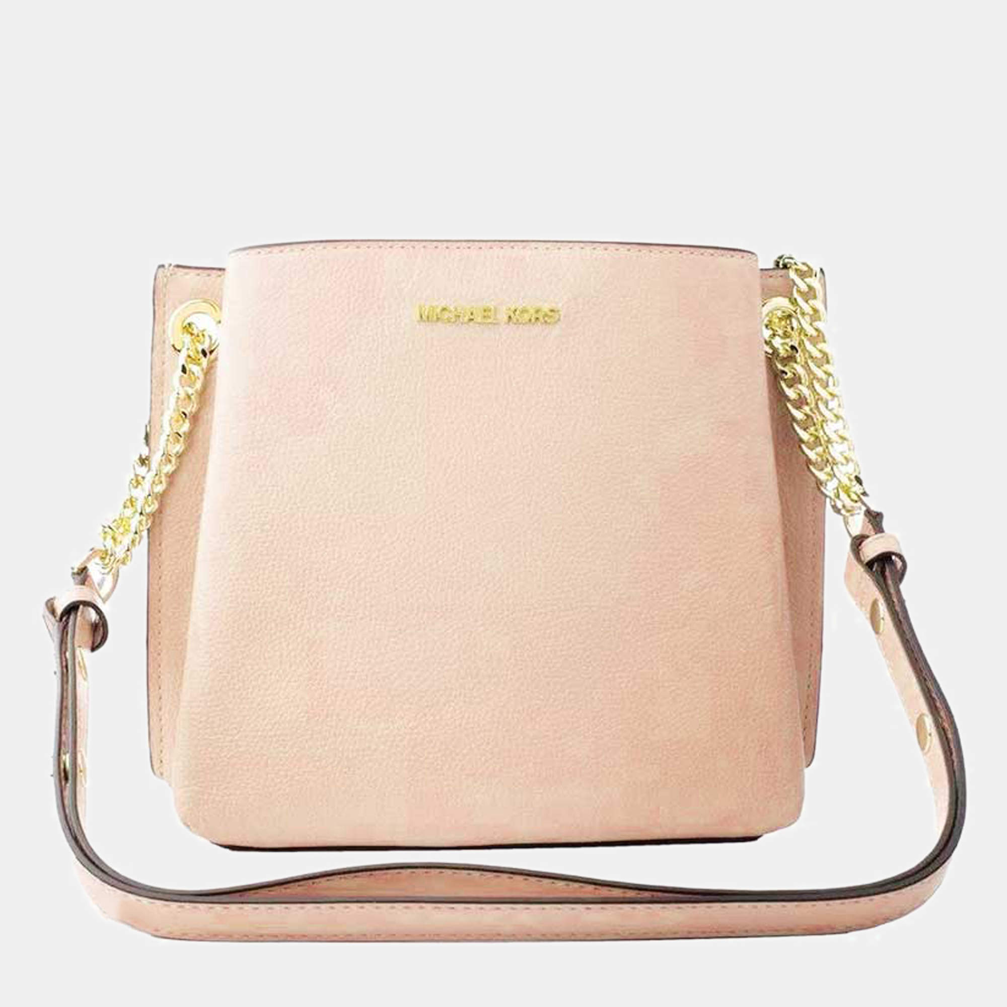 Michael Kors Small Satchel Bag with Rose Gold Hardware Blush