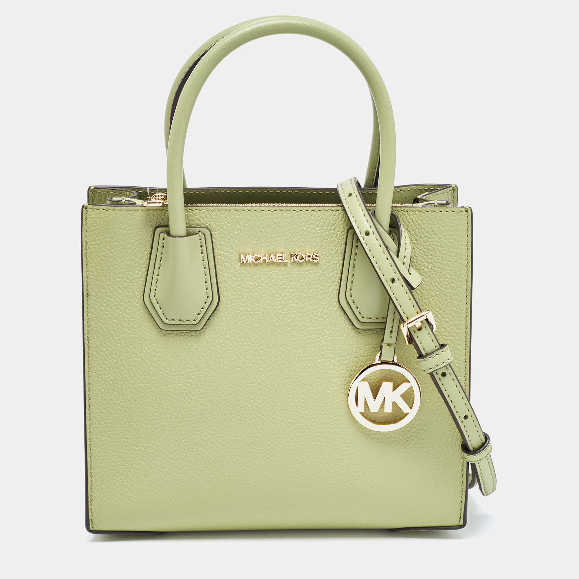 michael kors handbags new large Tri Color Pale Blue Saffiano Leather Gold  Studs