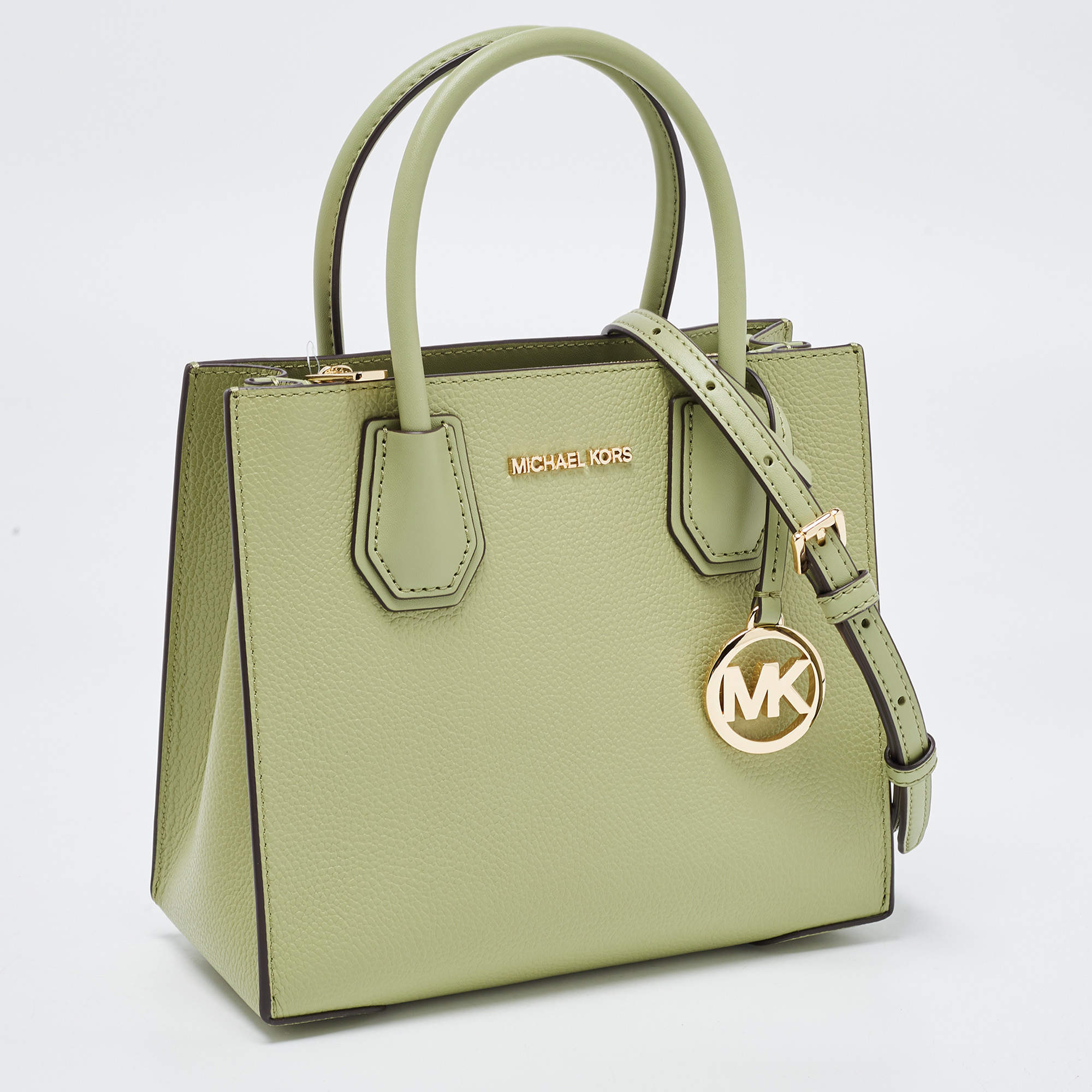 Mercer leather handbag Michael Kors Green in Leather - 19649054