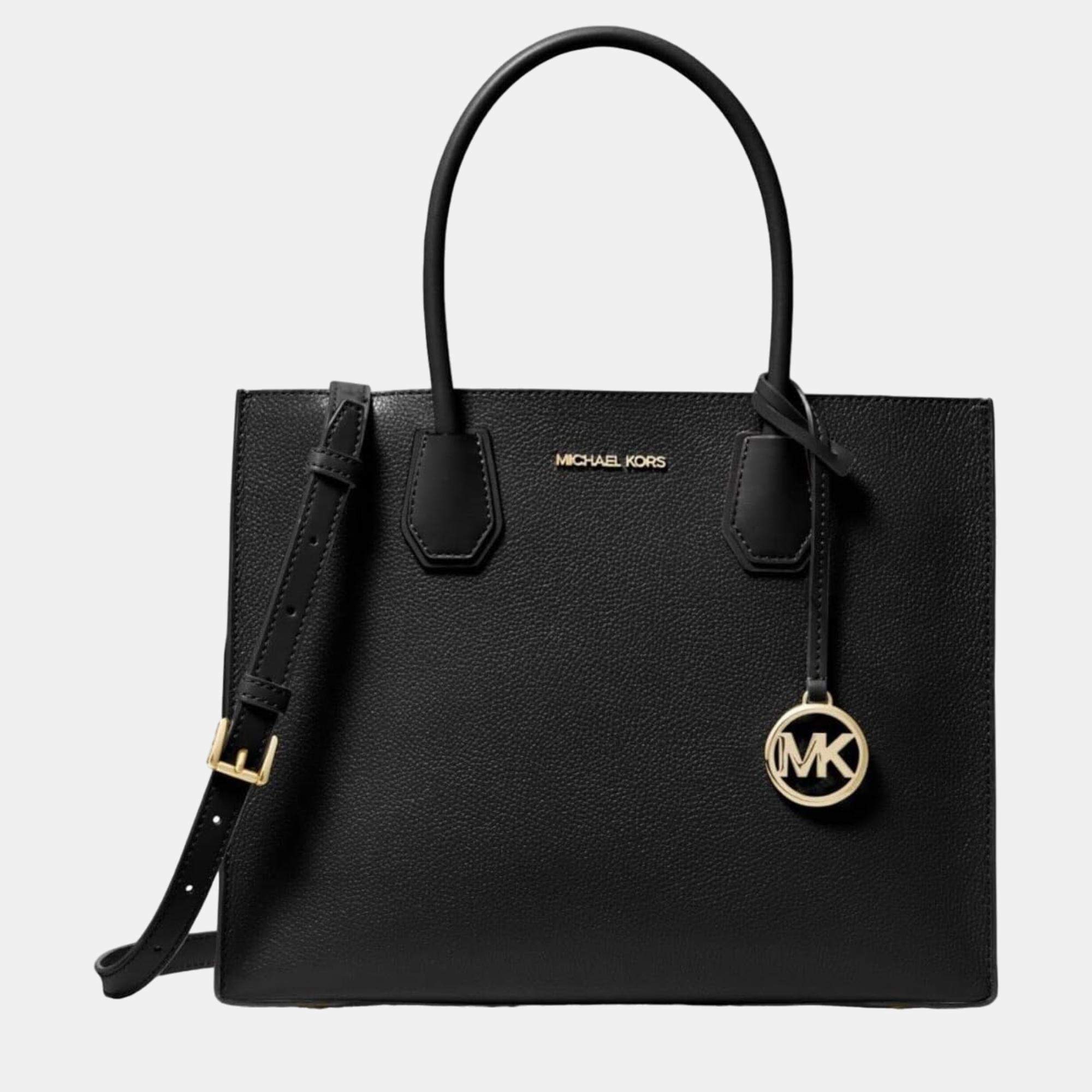Pre Owned Michael Kors Black Leather Tote