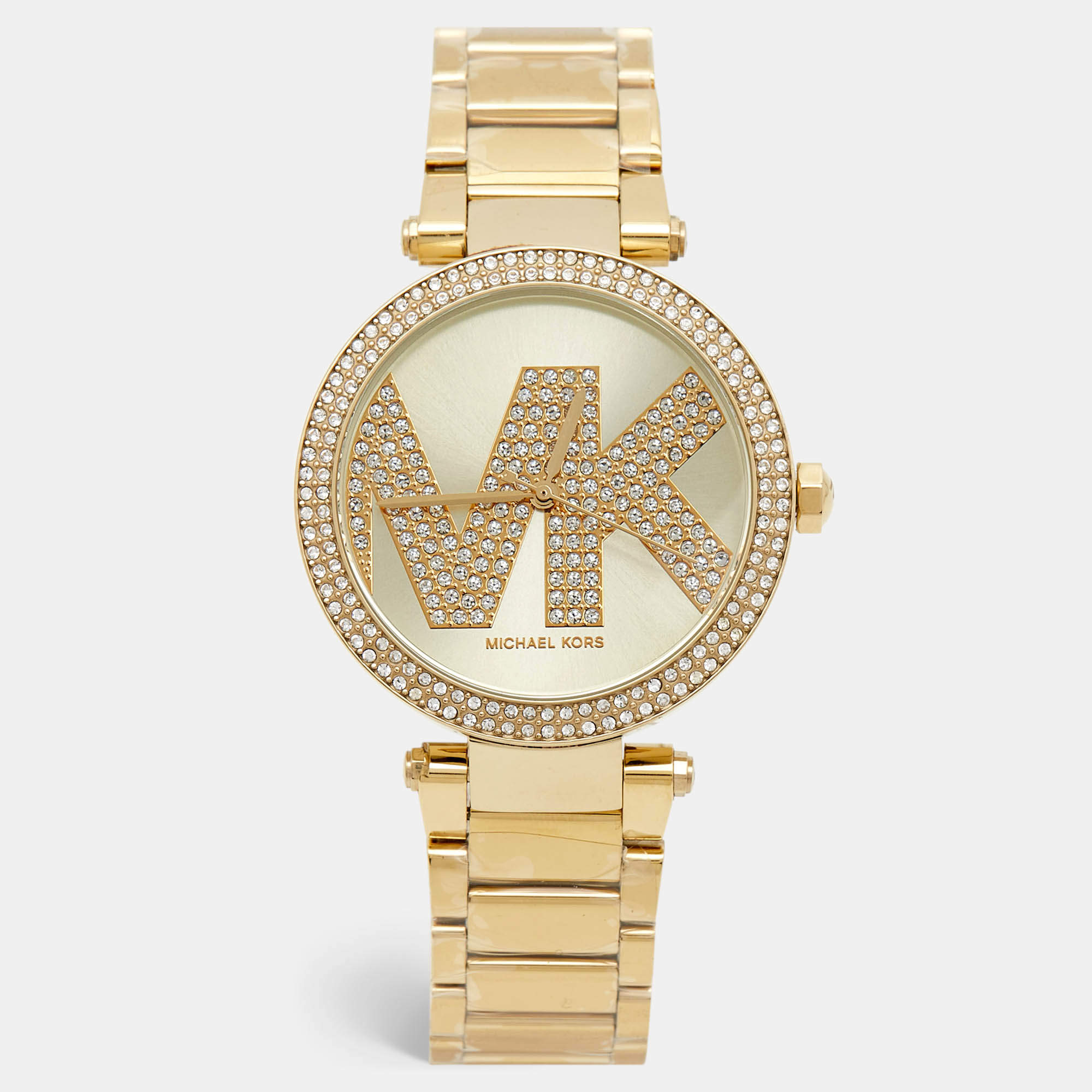 Michael Kors Champagne Gold Plated Stainless Steel Parker MK6659 Women's Wristwatch 39 mm