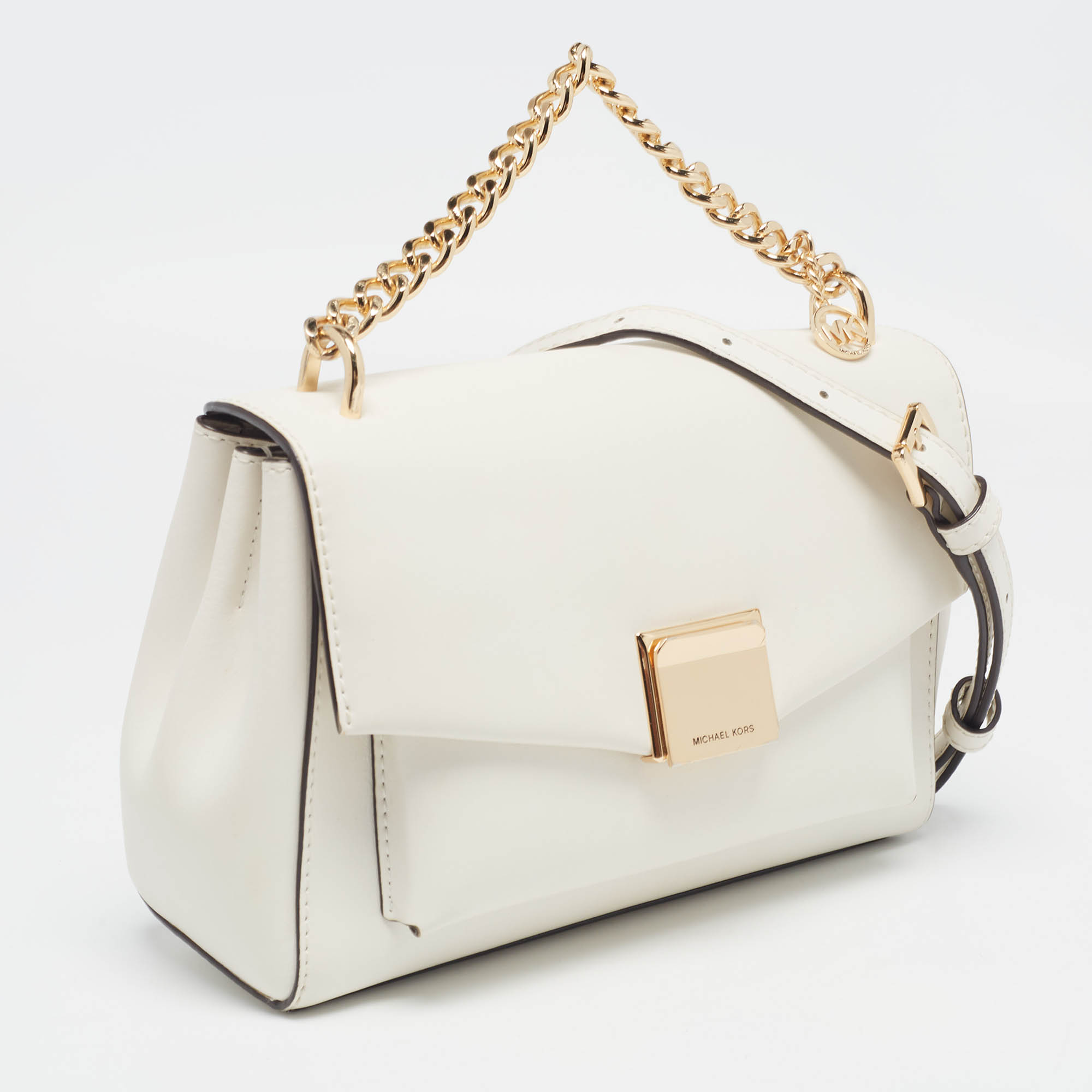 Michael Kors White Leather Shoulder 2024 Bag