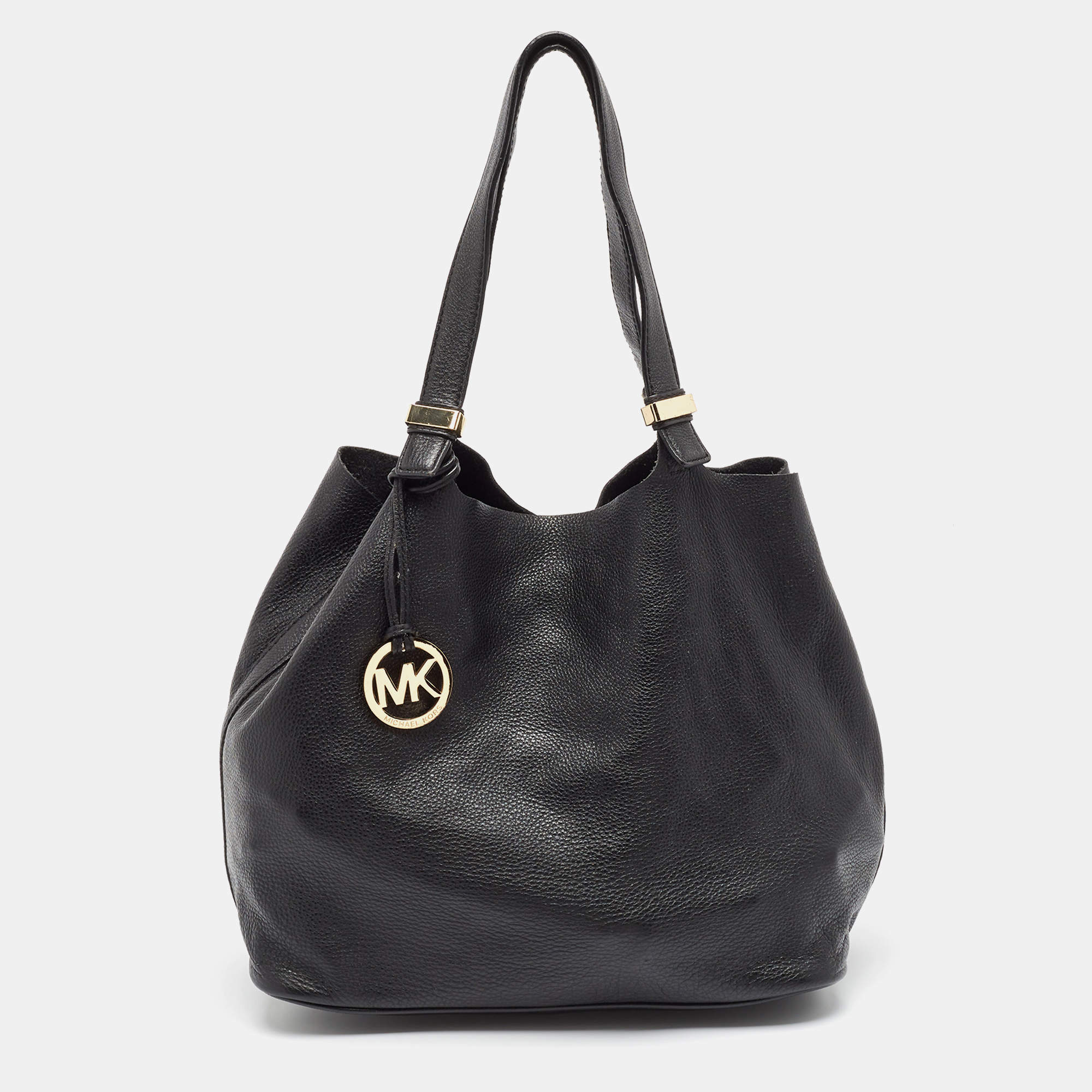 Pre Owned Michael Kors Black Soft Leather Colgate Tote