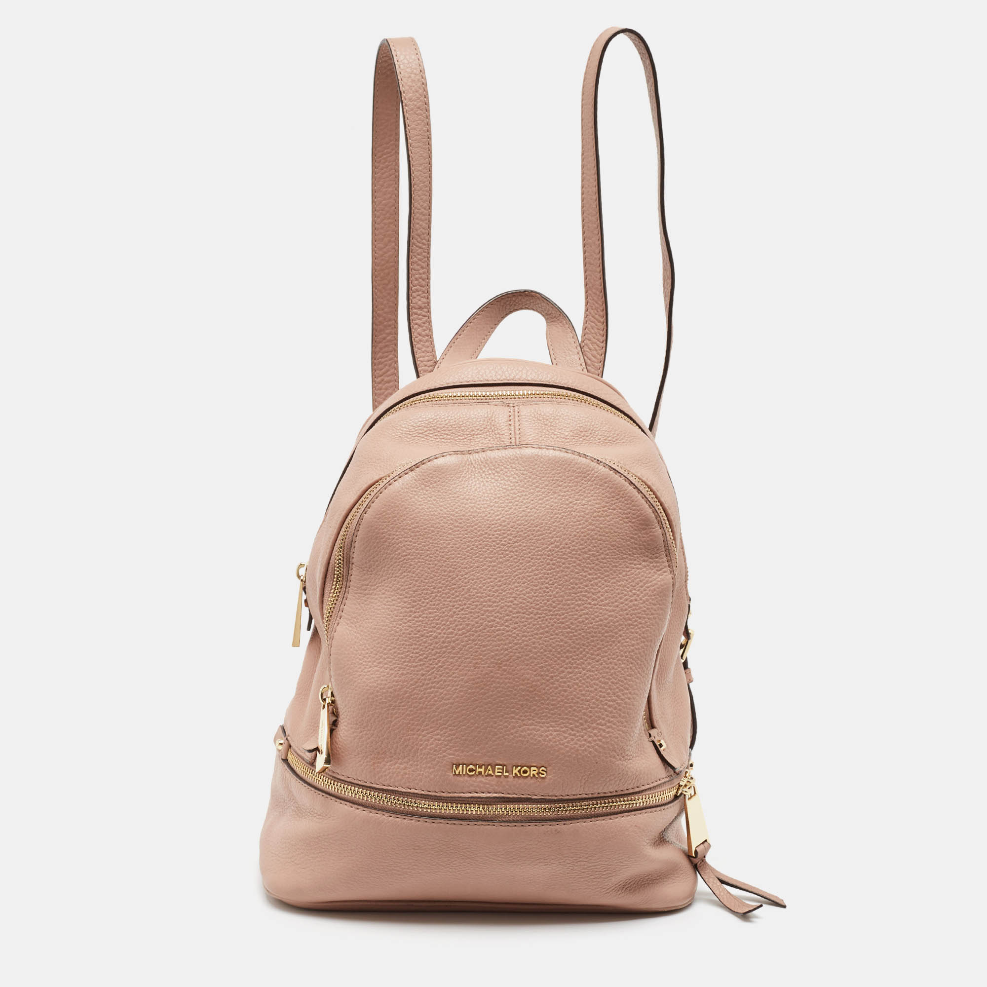 Michael Kors Beige Leather Rhea Backpack