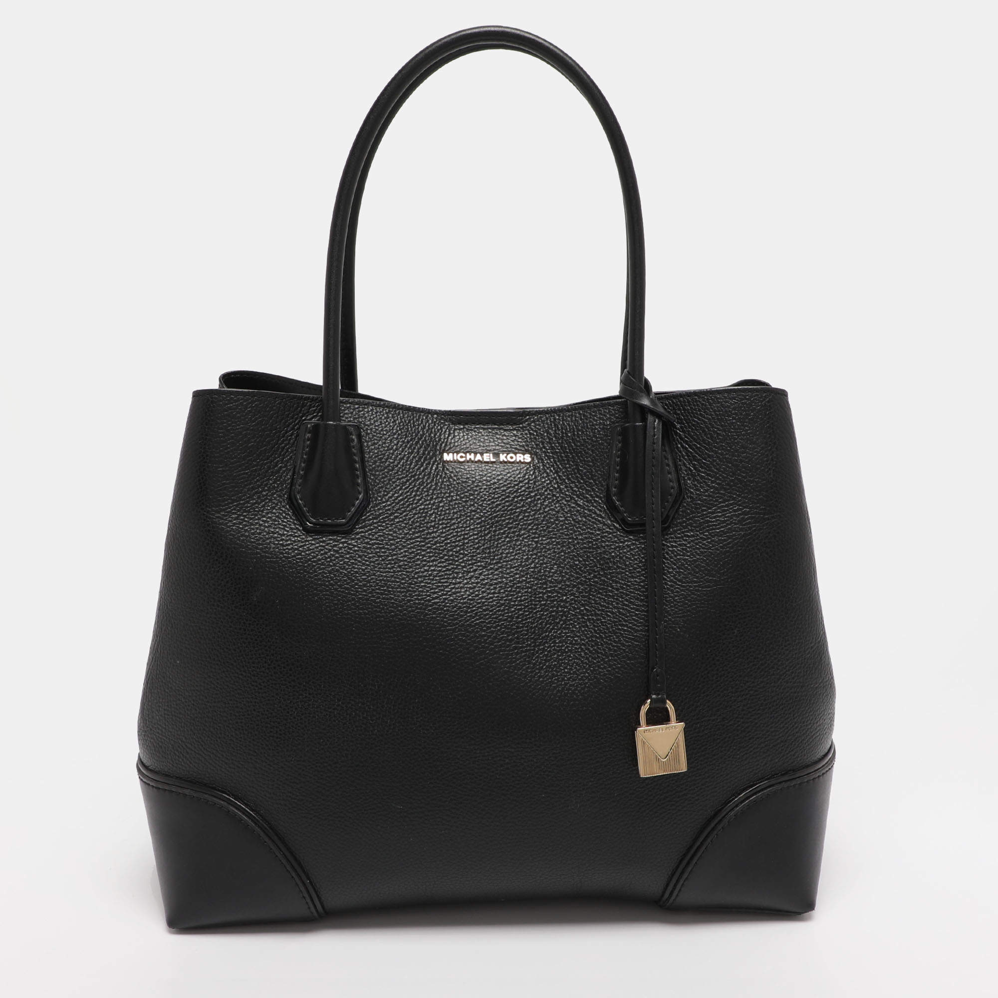Pre Owned Michael Kors Black Leather Large Mercer Gallery Tote
