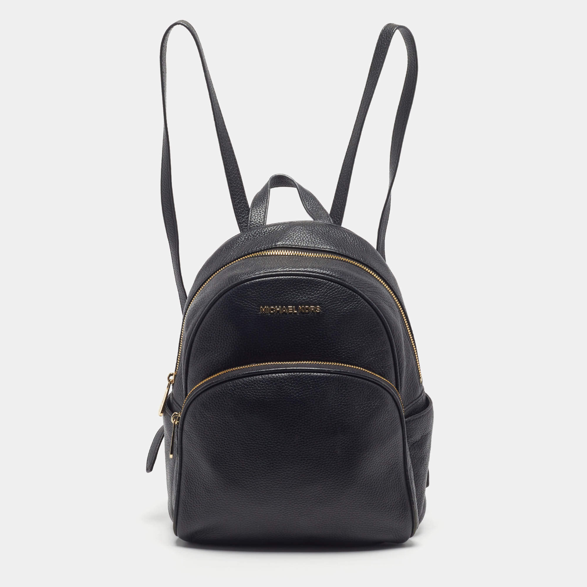 Pre Owned حقيبة ظهر مايكل كورس آبي متوسطة جلد أسود