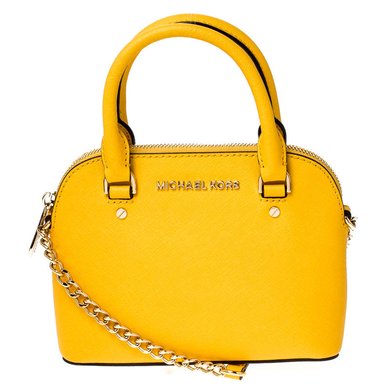 yellow mk purse