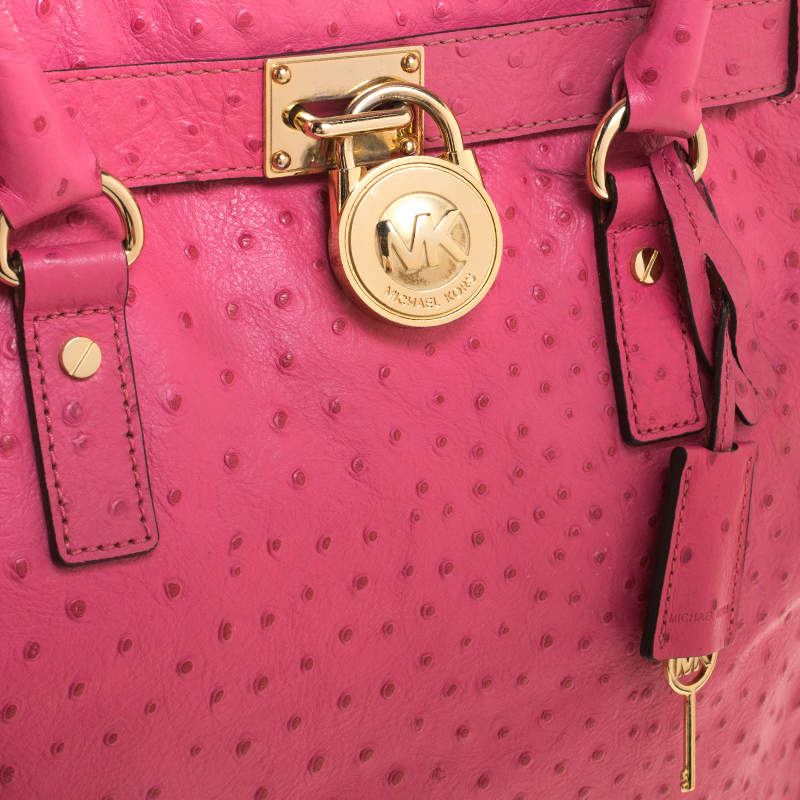 michael kors pink ostrich bag