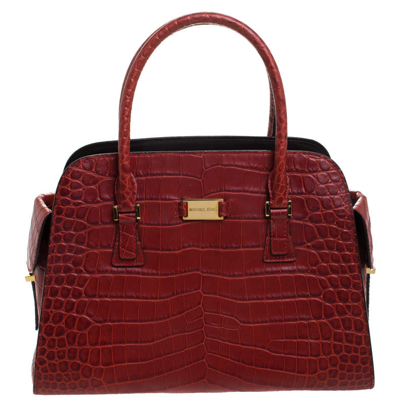 Michael Michael Kors Saffiano Leather Handle Bag - Red Handle Bags, Handbags  - WM5153894