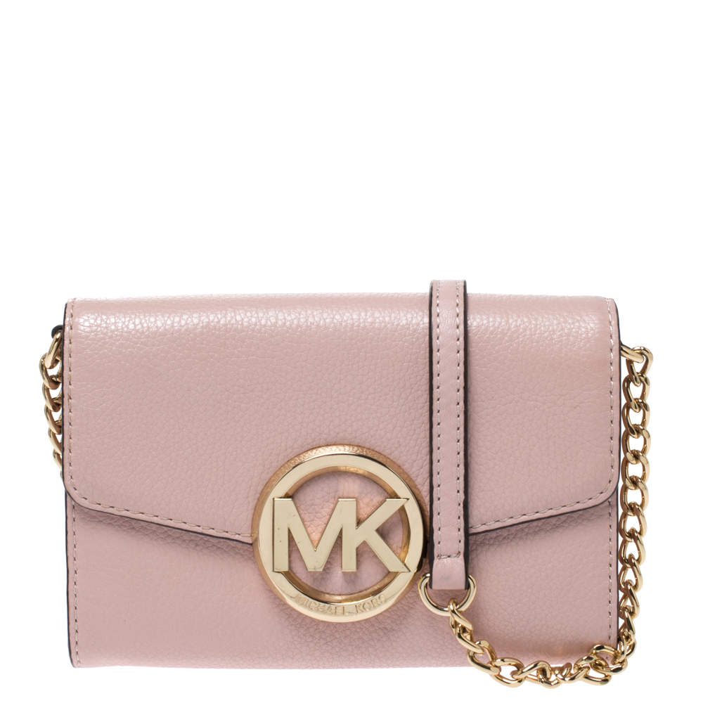 Michael Kors Pink Leather Crossbody Bag