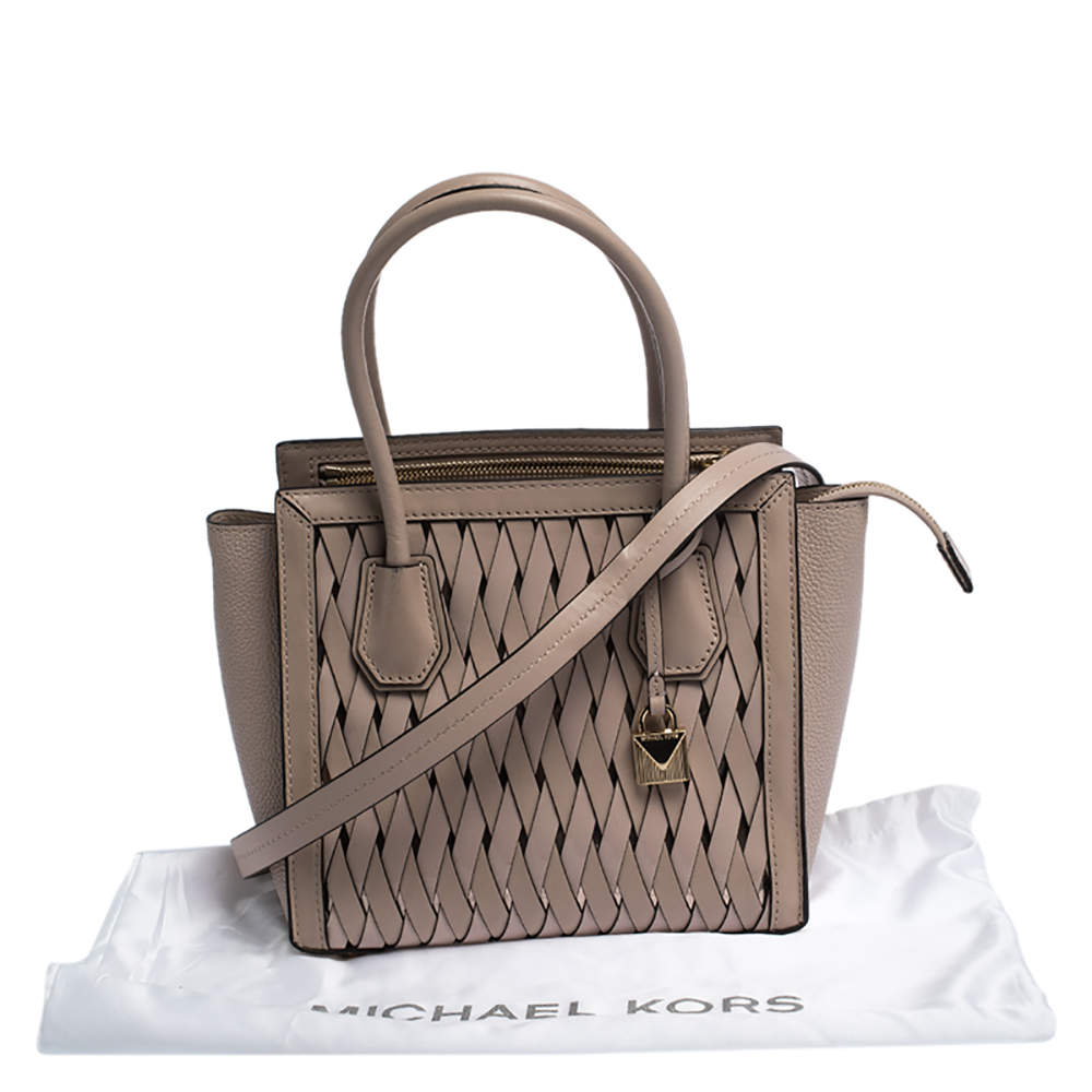 michael kors mercer studio woven leather crossbody