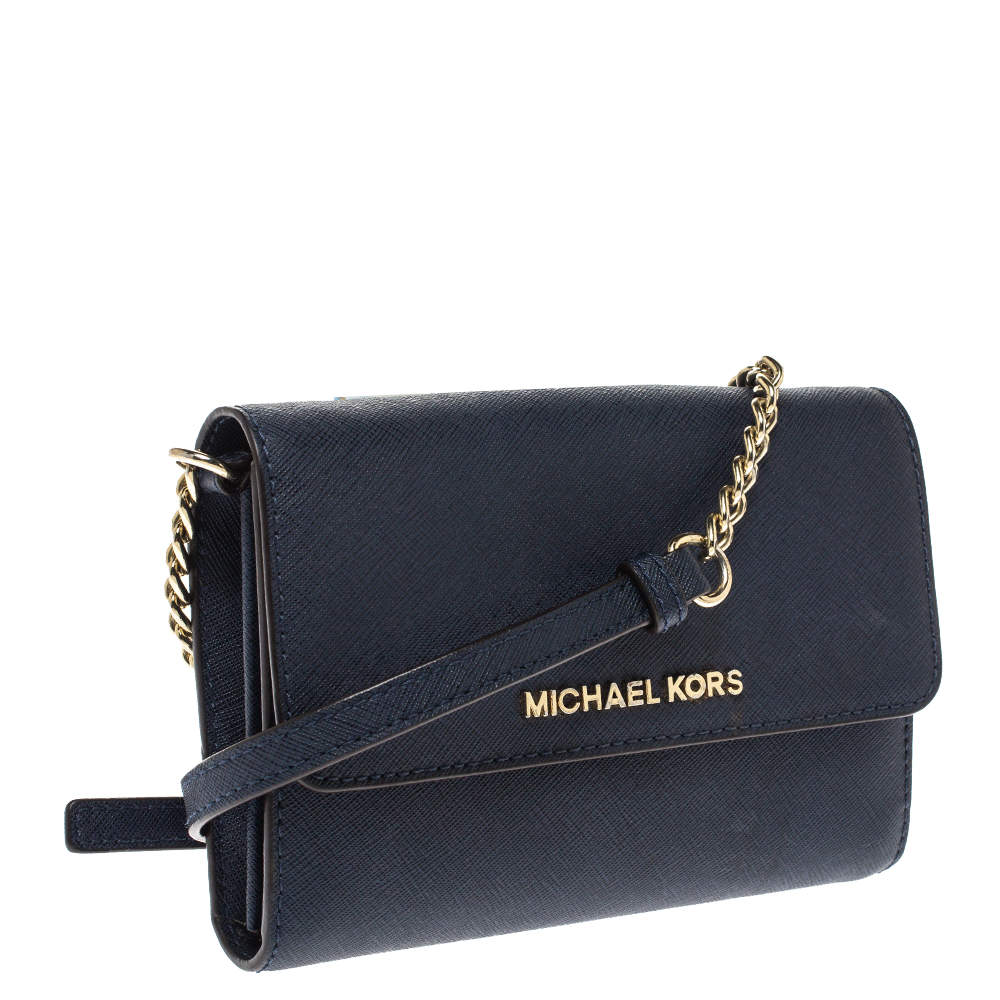 mk navy blue bag