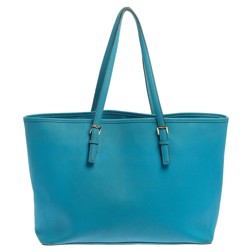 MICHAEL Michael Kors Blue Leather Medium Jet Set Tote Michael Kors | TLC