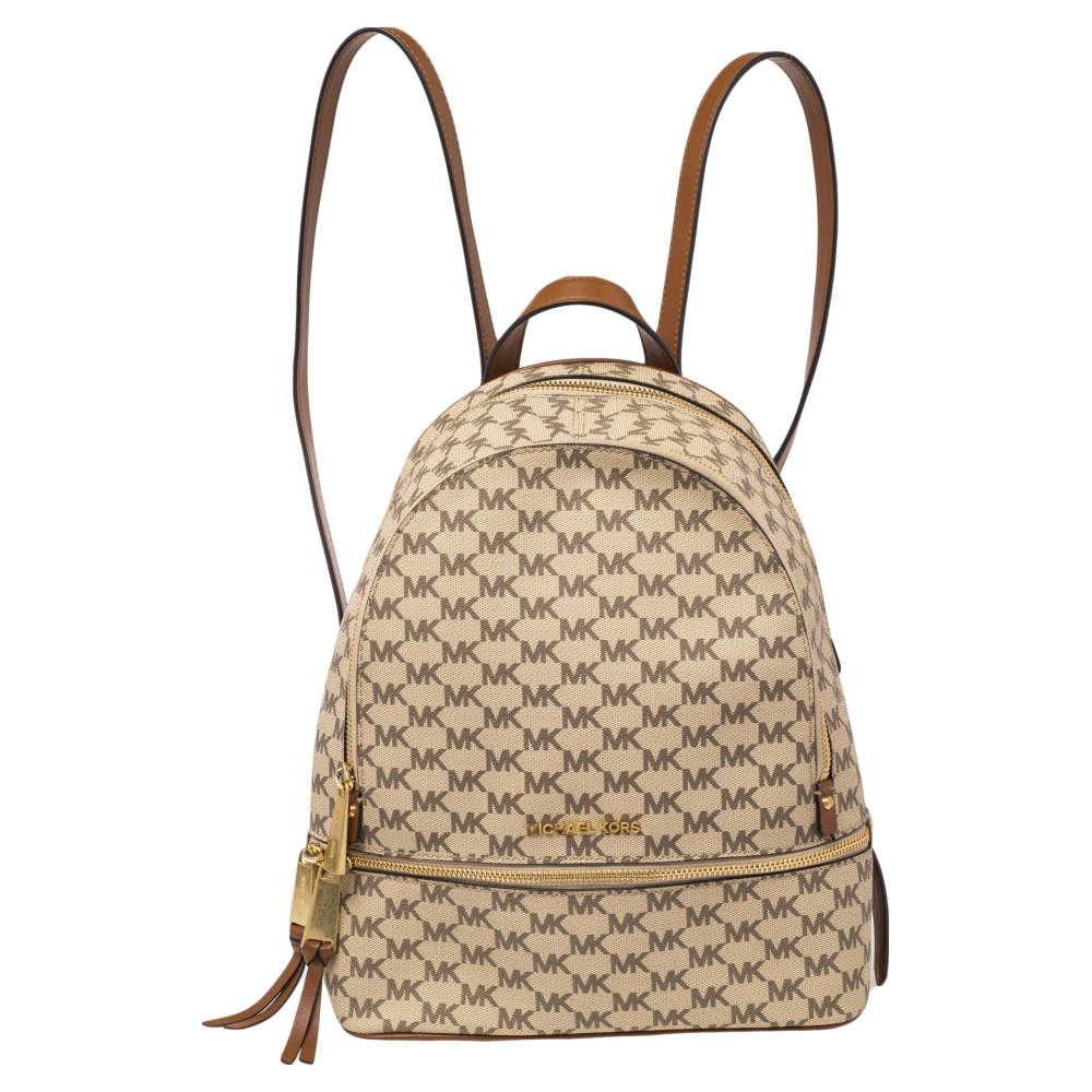 Michael Kors Blue Butterfly Monogram Coated Canvas Medium Abbey Backpack  Michael Kors