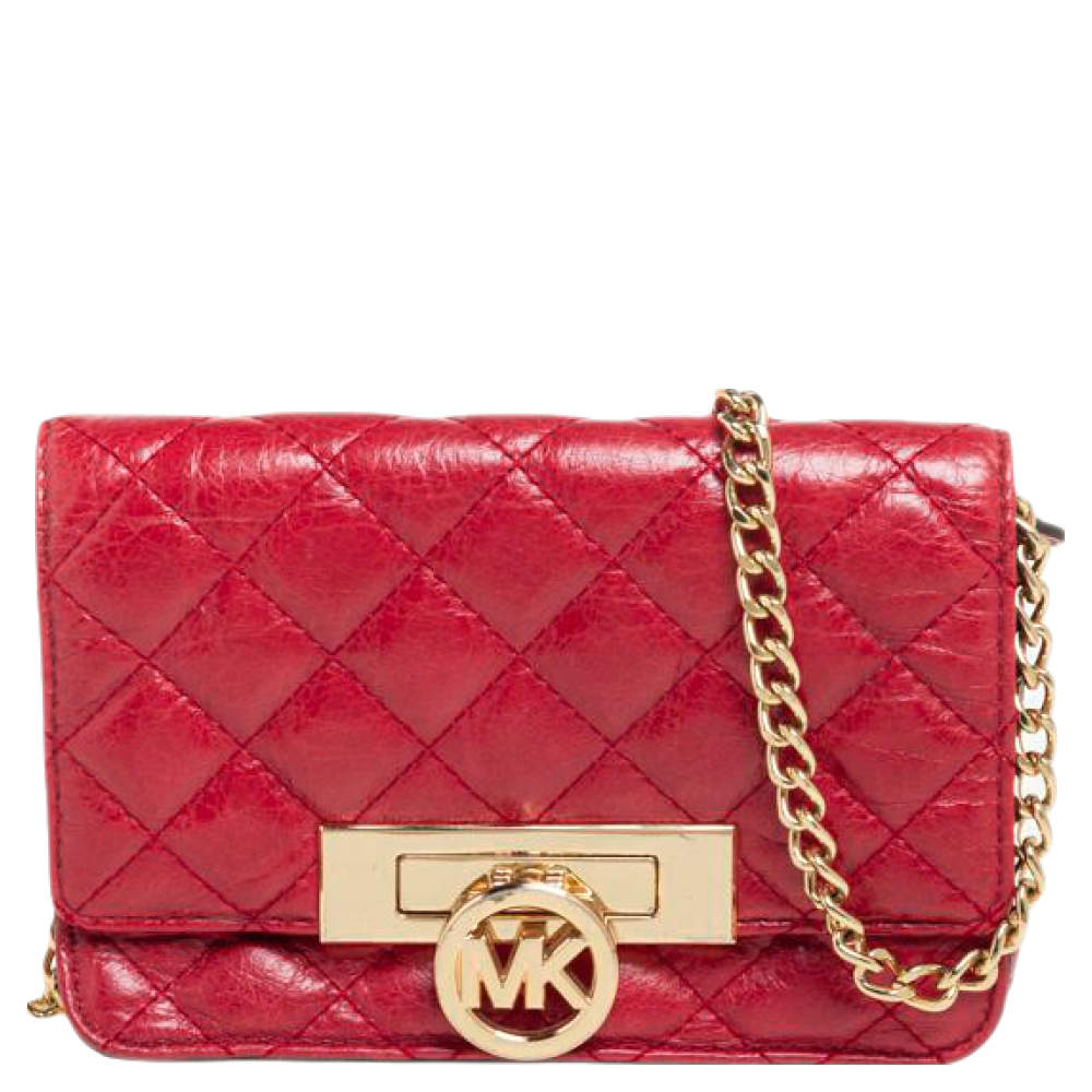 Michael Kors Red Quilted Leather Flap Crossbody Bag Michael Kors | TLC