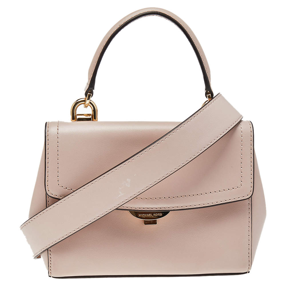 Michael Kors Pink Leather Ava Top Handle Bag