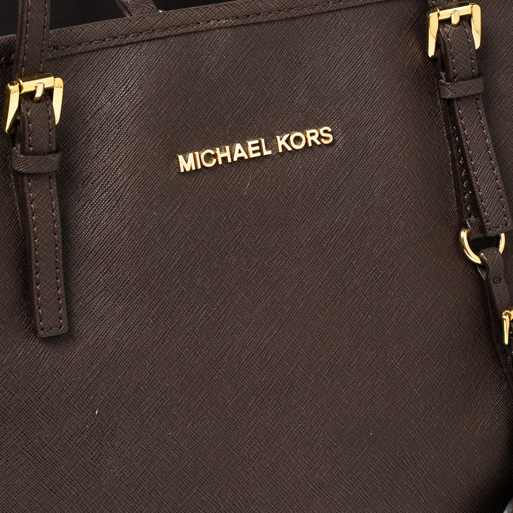 Jet set leather tote Michael Kors Brown in Leather - 32390072