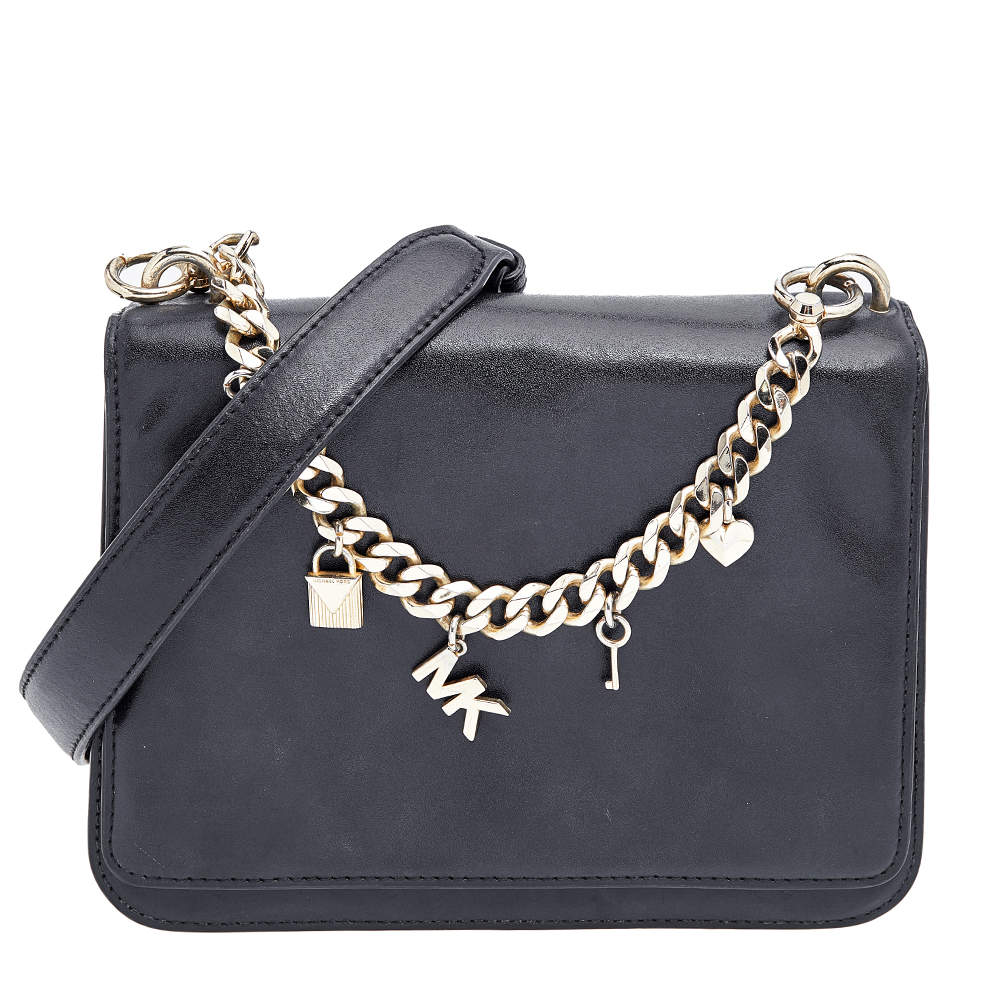 ショルダーバッグ・ポシェット Michael Kors Black Cow Leather Shoulder Bag luxury-women-michael-kors-used