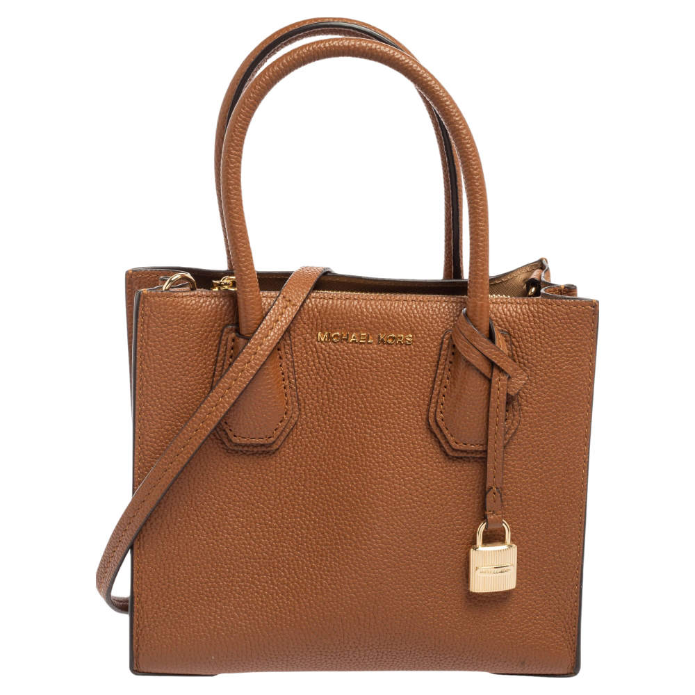 Pre Owned Michael Kors Brown Leather Satchel