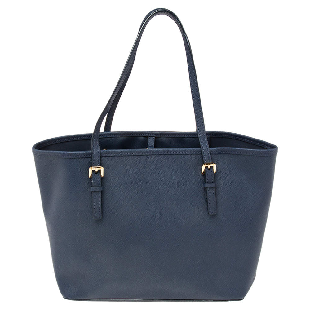 Michael Kors Blue Leather Jet Set Tote Michael Kors TLC