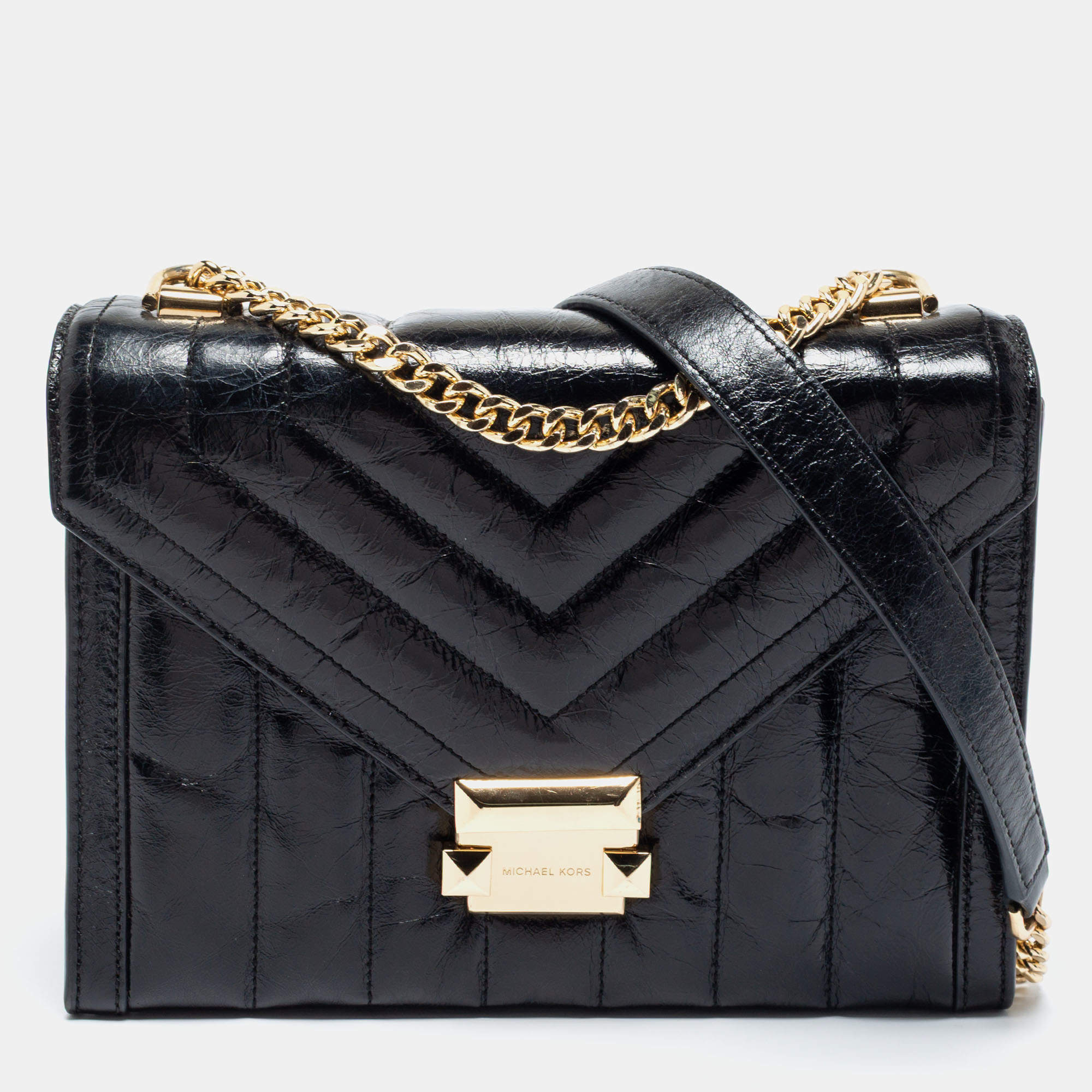 Michael Kors Black Quilted Leather Whitney Shoulder Bag Michael - Main Image