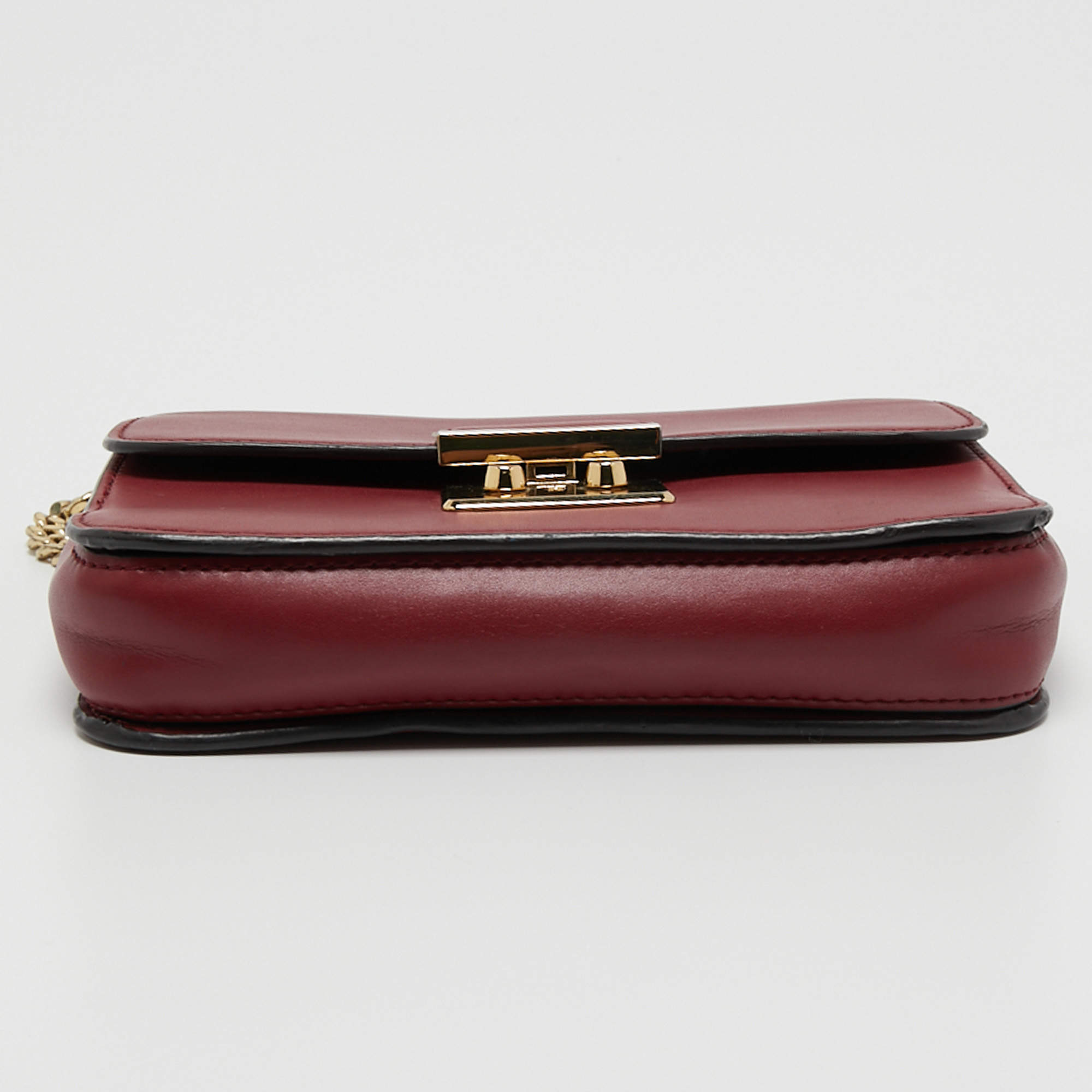 Michael Kors Burgundy Leather Sloan Editor Shoulder Bag Michael