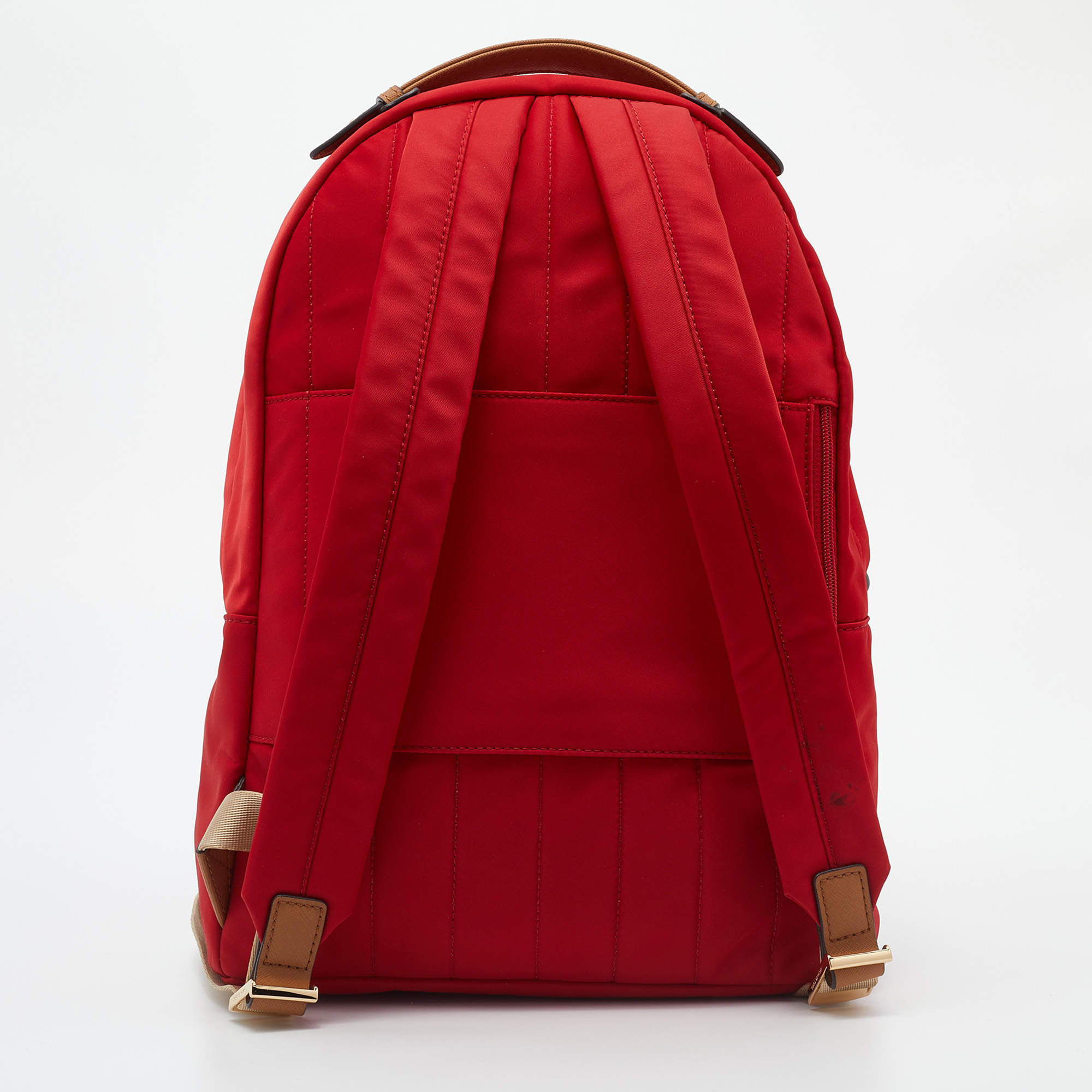 NWT Michael Kors Jet Set Item Large Nylon Backpack Book Bag 38T6YTTB3C Red  NEW