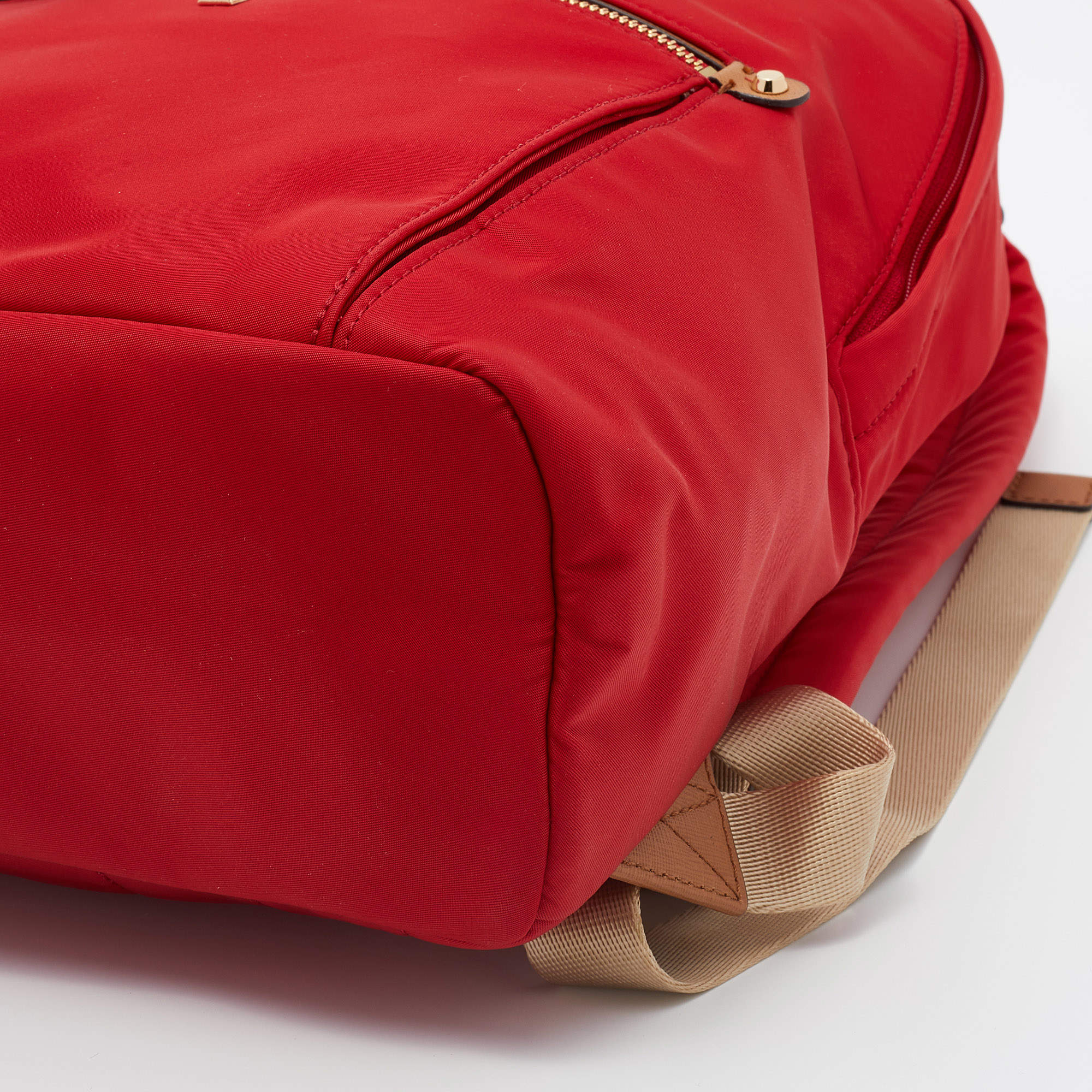 NWT Michael Kors Jet Set Item Large Nylon Backpack Book Bag 38T6YTTB3C Red  NEW