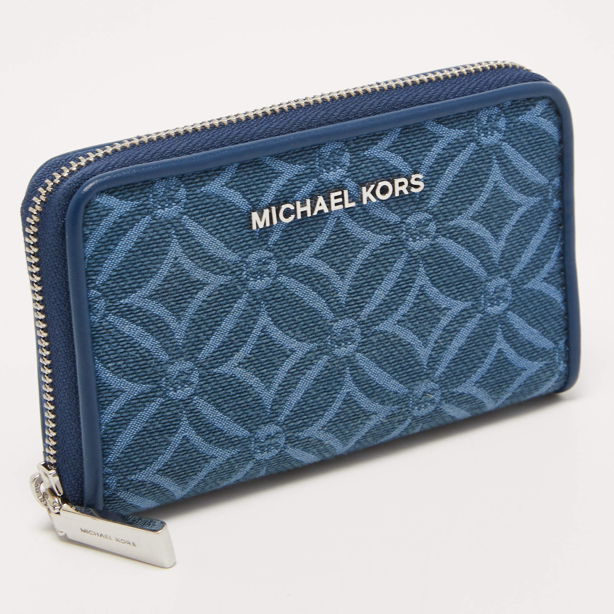 Michael Kors Blue Leather Bedford Continental Wallet Michael Kors | The  Luxury Closet