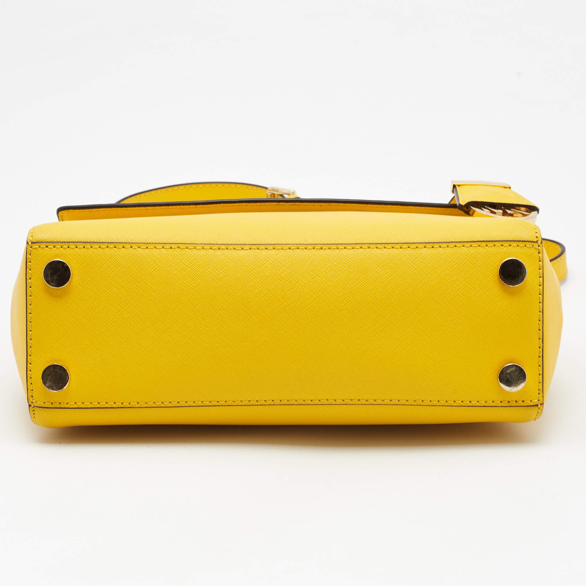 Ava leather satchel Michael Kors Yellow in Leather - 36187534