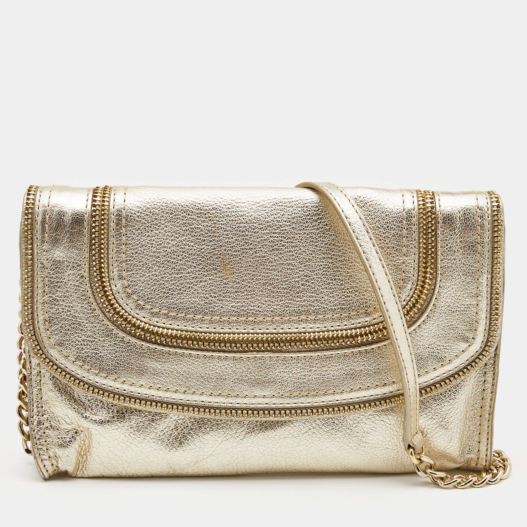 Leather clutch bag Michael Kors Beige in Leather - 28777313