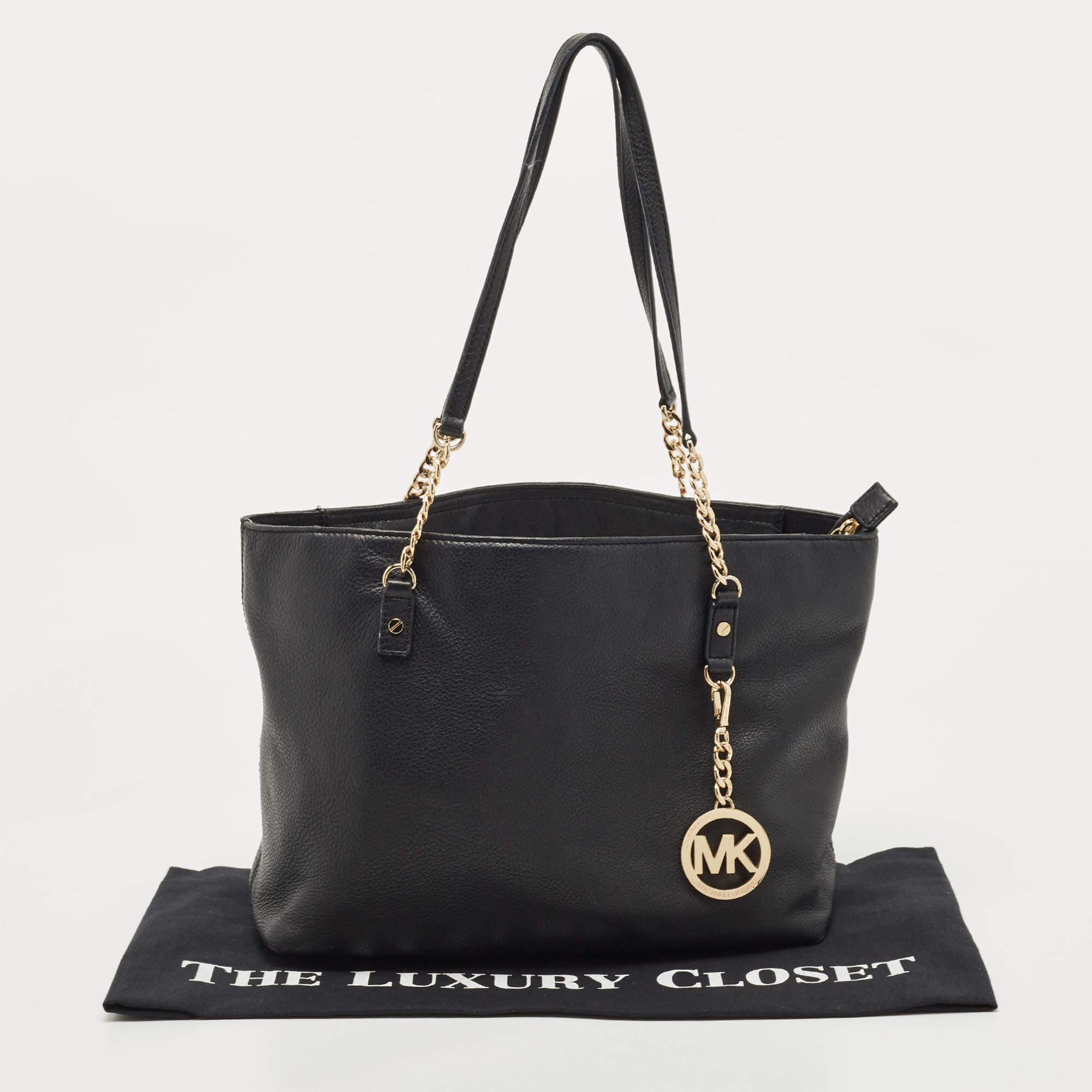 Michael Kors Bags | Michael Kors Jet Set Travel Large Chain Tote Shoulder Bag Black | Color: Black | Size: Os | Honesto9's Closet