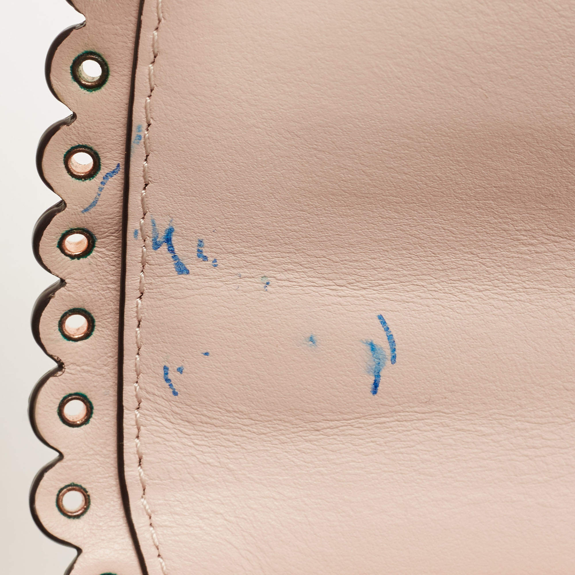 Michael Kors Pink Leather Eyelets Ava Top Handle Bag