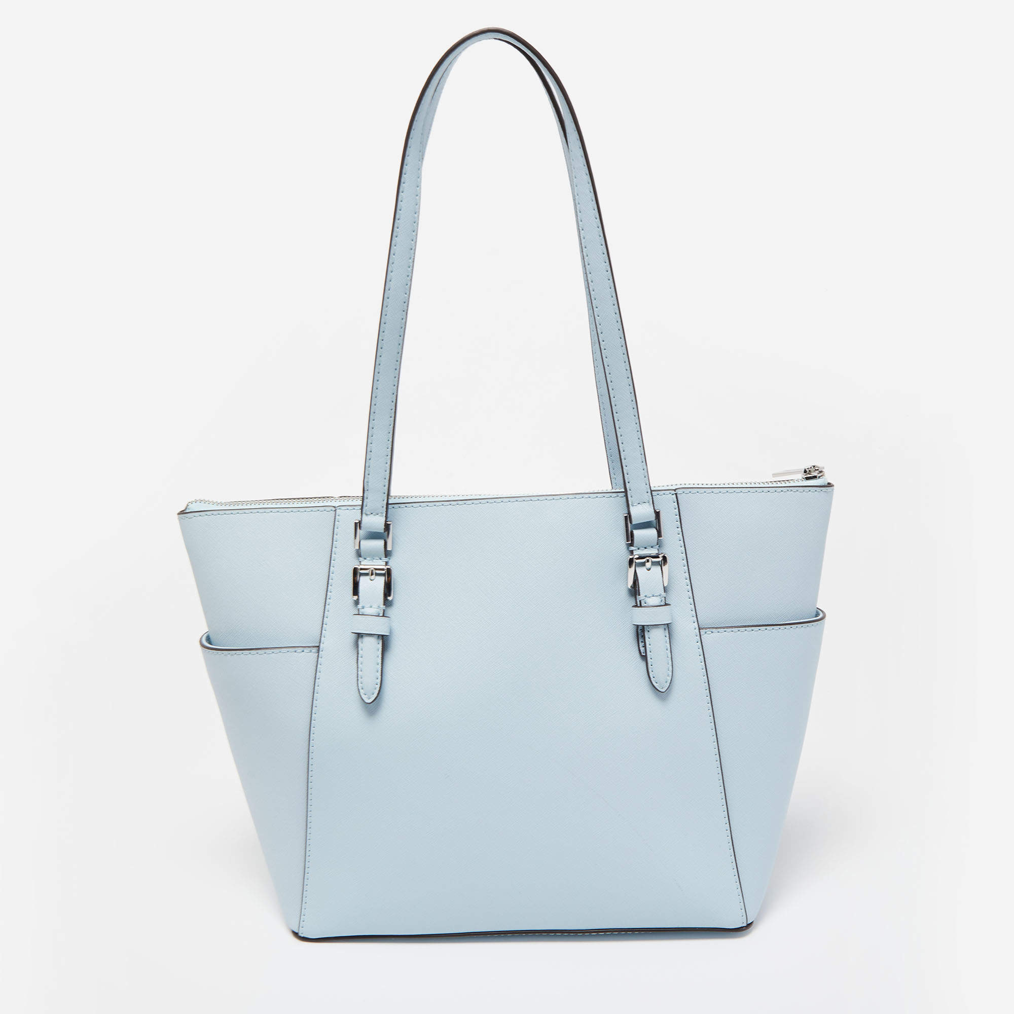 Michael Kors Light Blue Leather Large Charlotte Tote