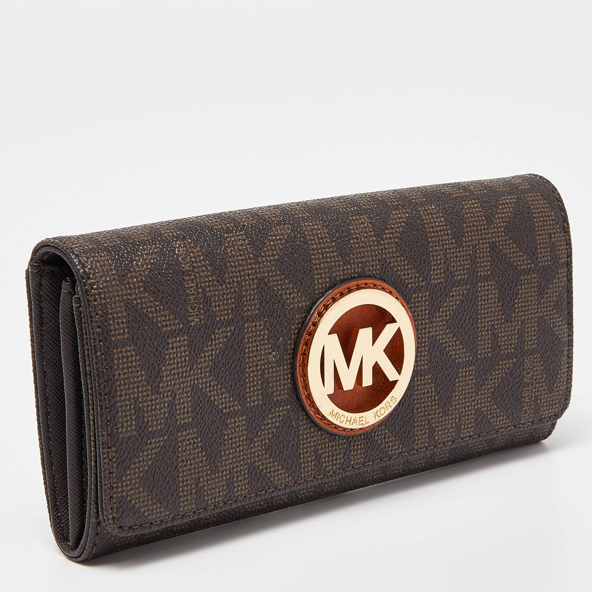 Michael Kors Pink Signature Leather Zip Around Wallet Michael Kors | The  Luxury Closet