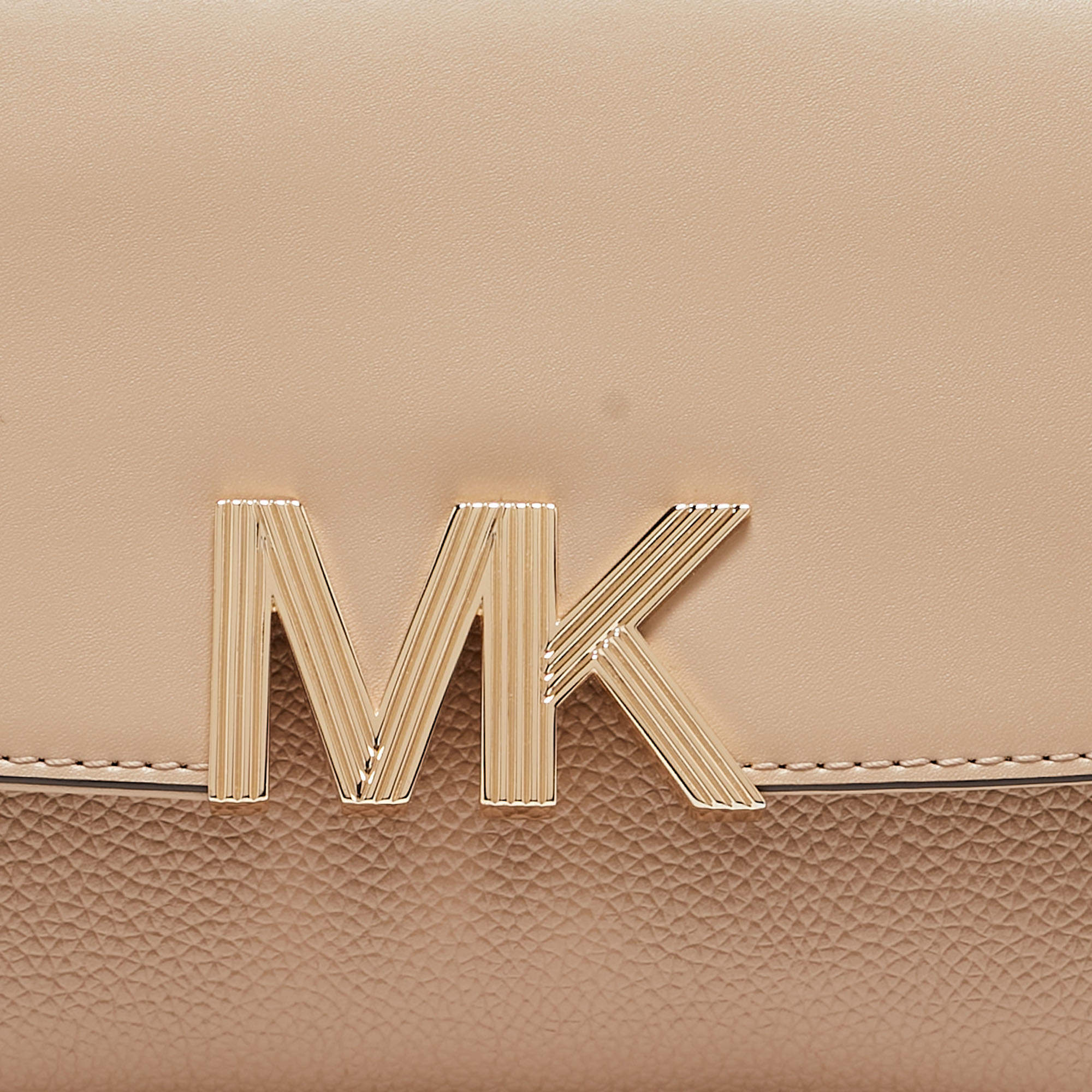 Michael Kors Beige Leather Montgomery Clutch Bag Michael Kors TLC