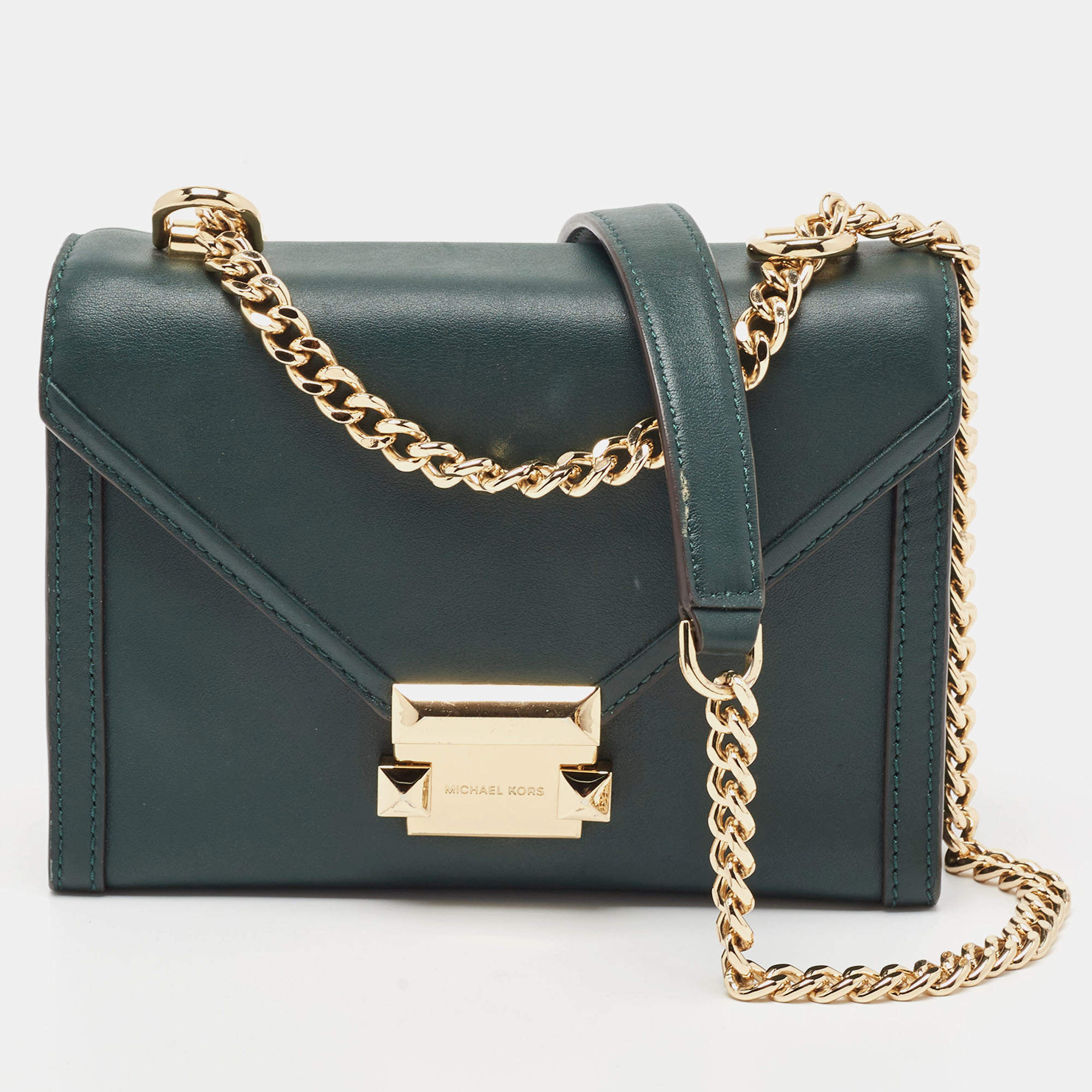 Emerald green michael kors bag online