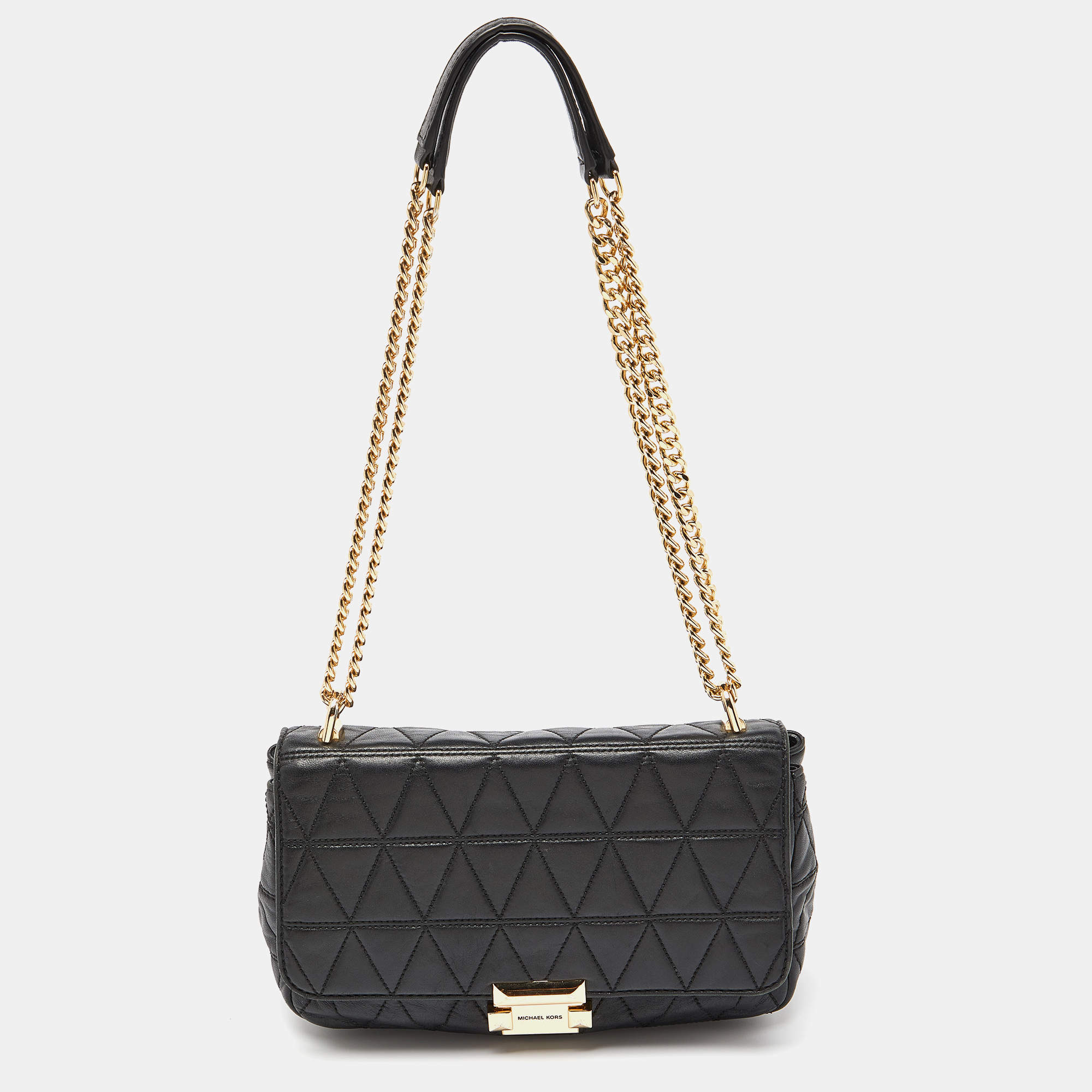 Michael Kors Black Quilted Leather Large Sloan Shoulder Bag