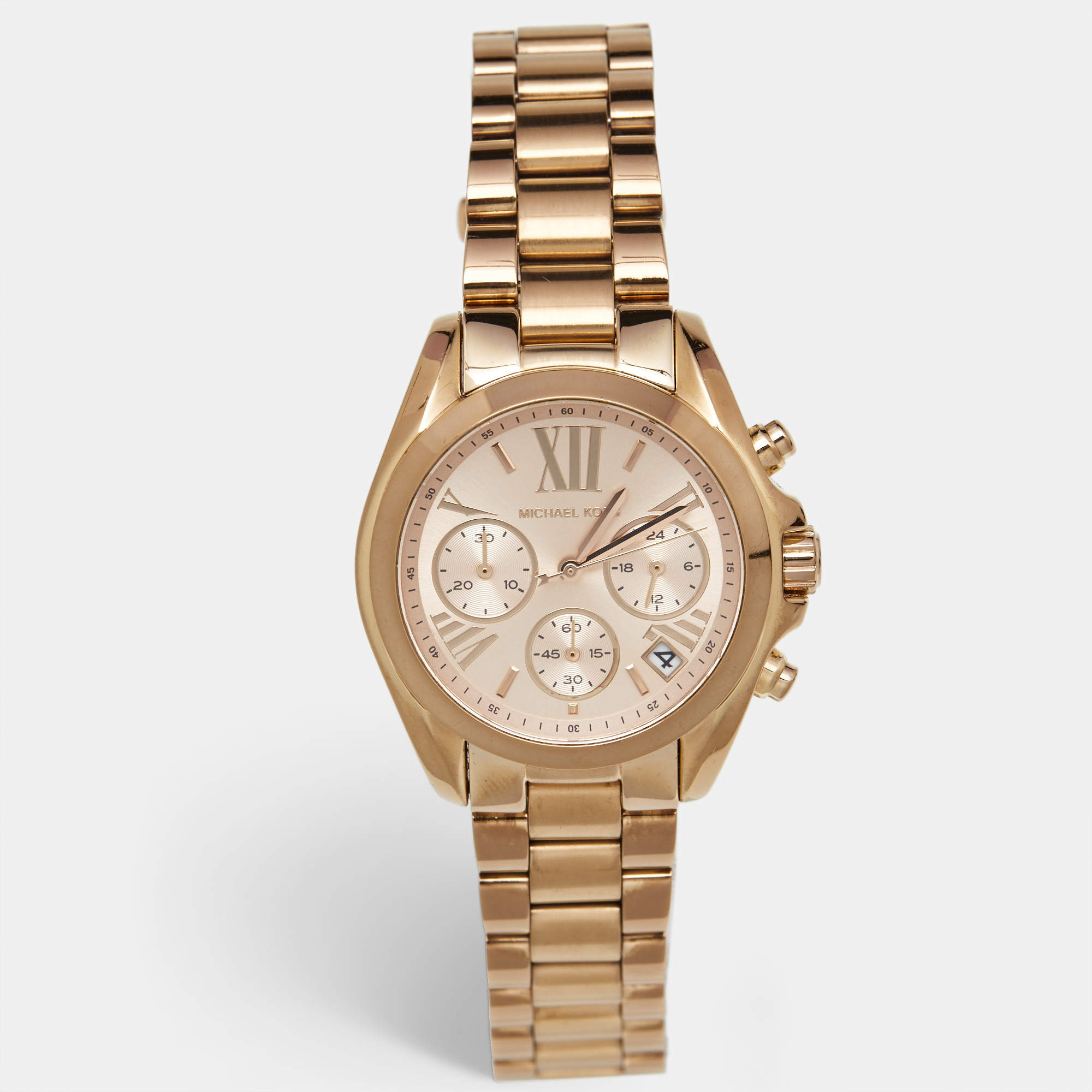 Michael Kors Rose Gold Plated Steel Bradshaw Chronograph MK5799 Women's Wristwatch 37 mm