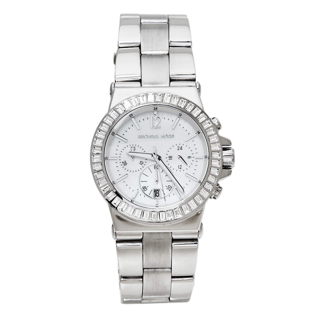 Michael Kors White Stainless Steel Dylan MK5411 Women's Wristwatch 42 mm