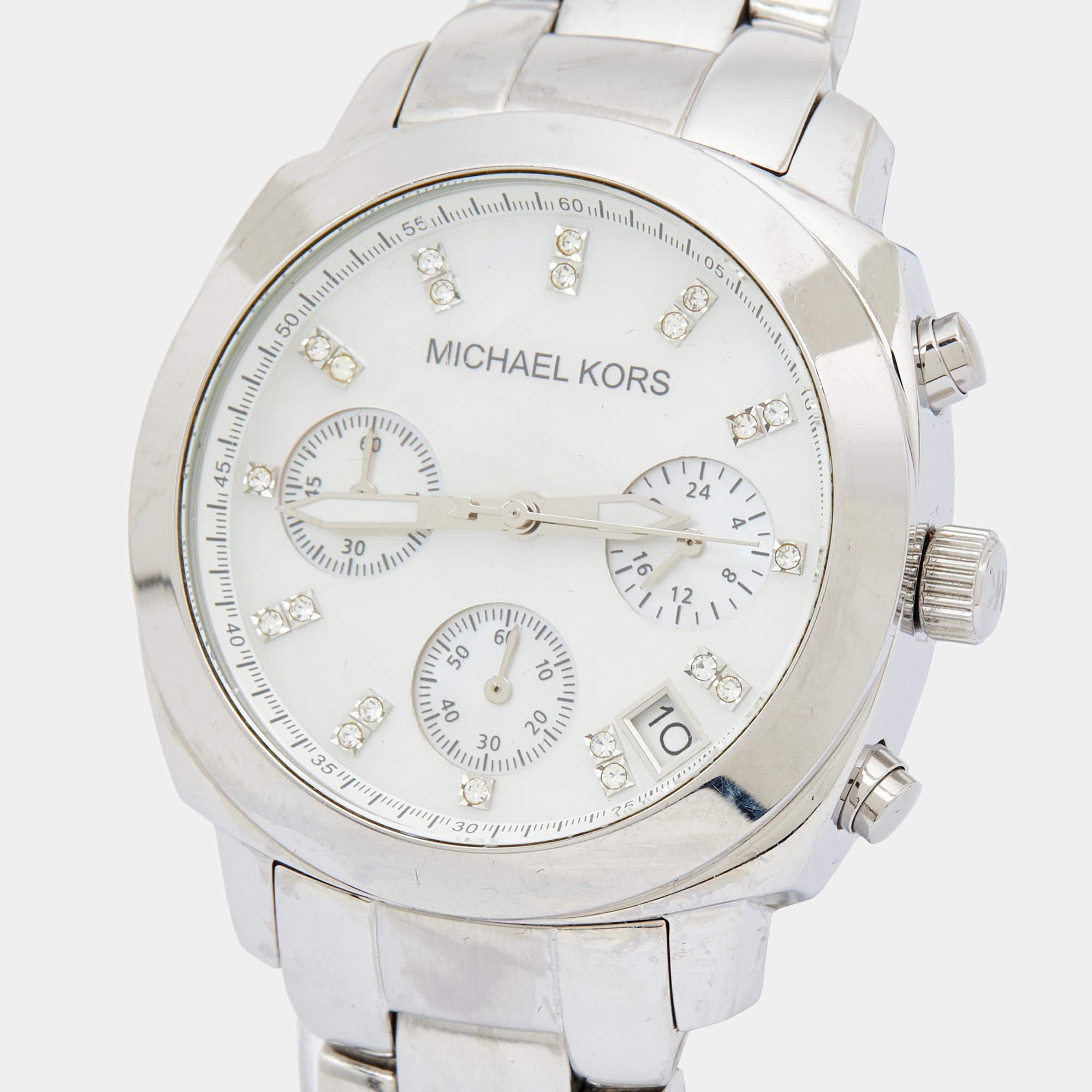 Michael Kors White Mother of Pearl Stainless Steel MK5092 Women's  Wristwatch 35 mm Michael Kors | TLC