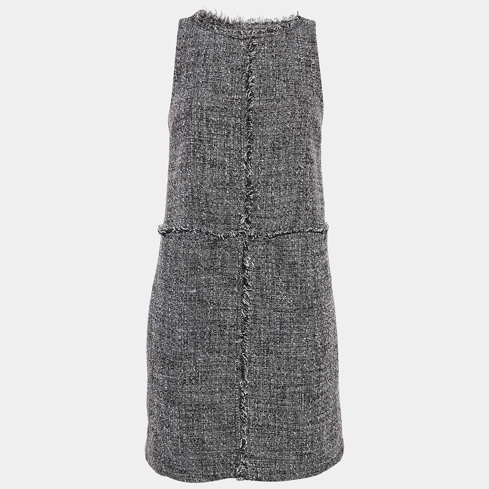MICHAEL Michael Kors Monochrome Tweed Shift Dress XS