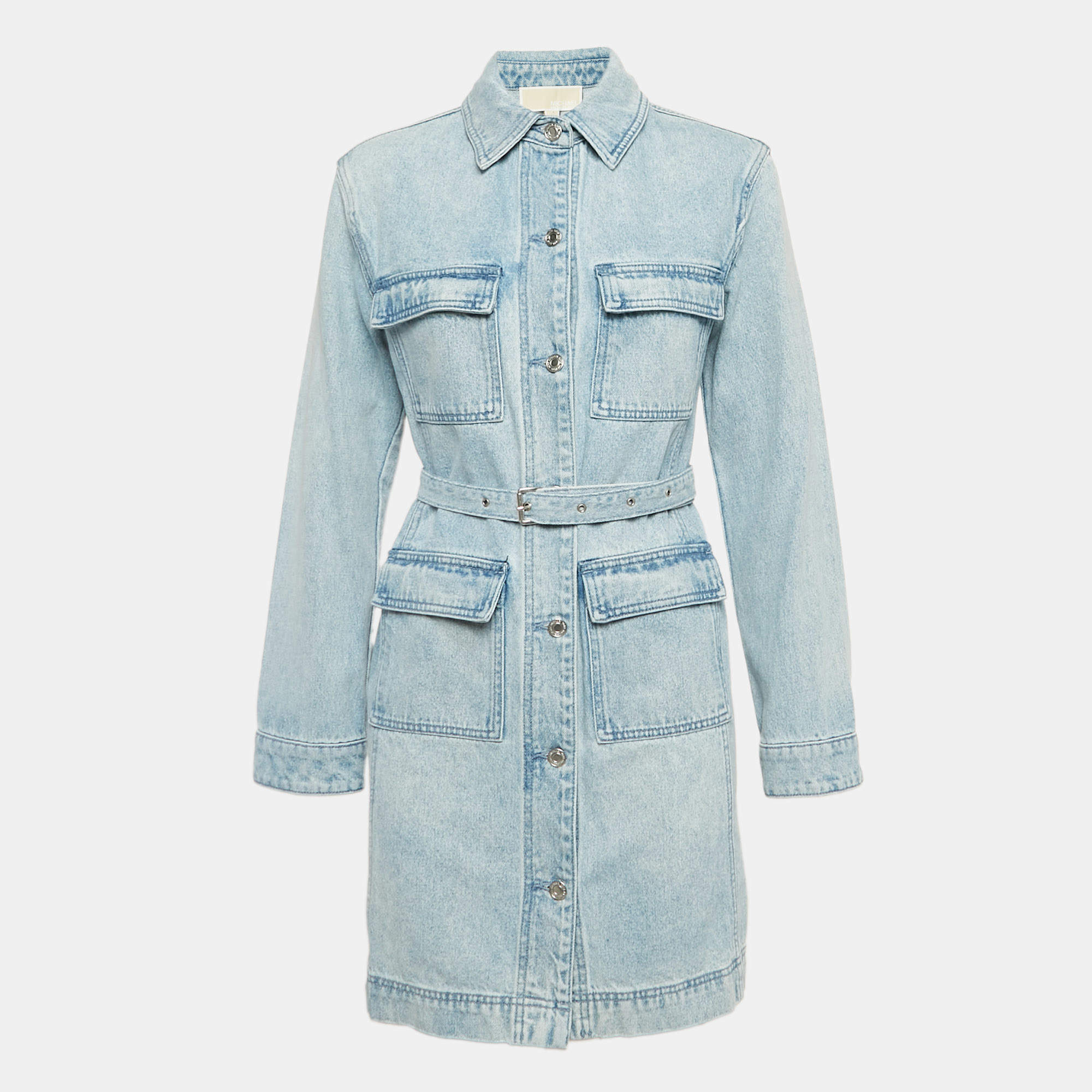 MICHAEL Michael Kors Blue Denim Mini Dress S