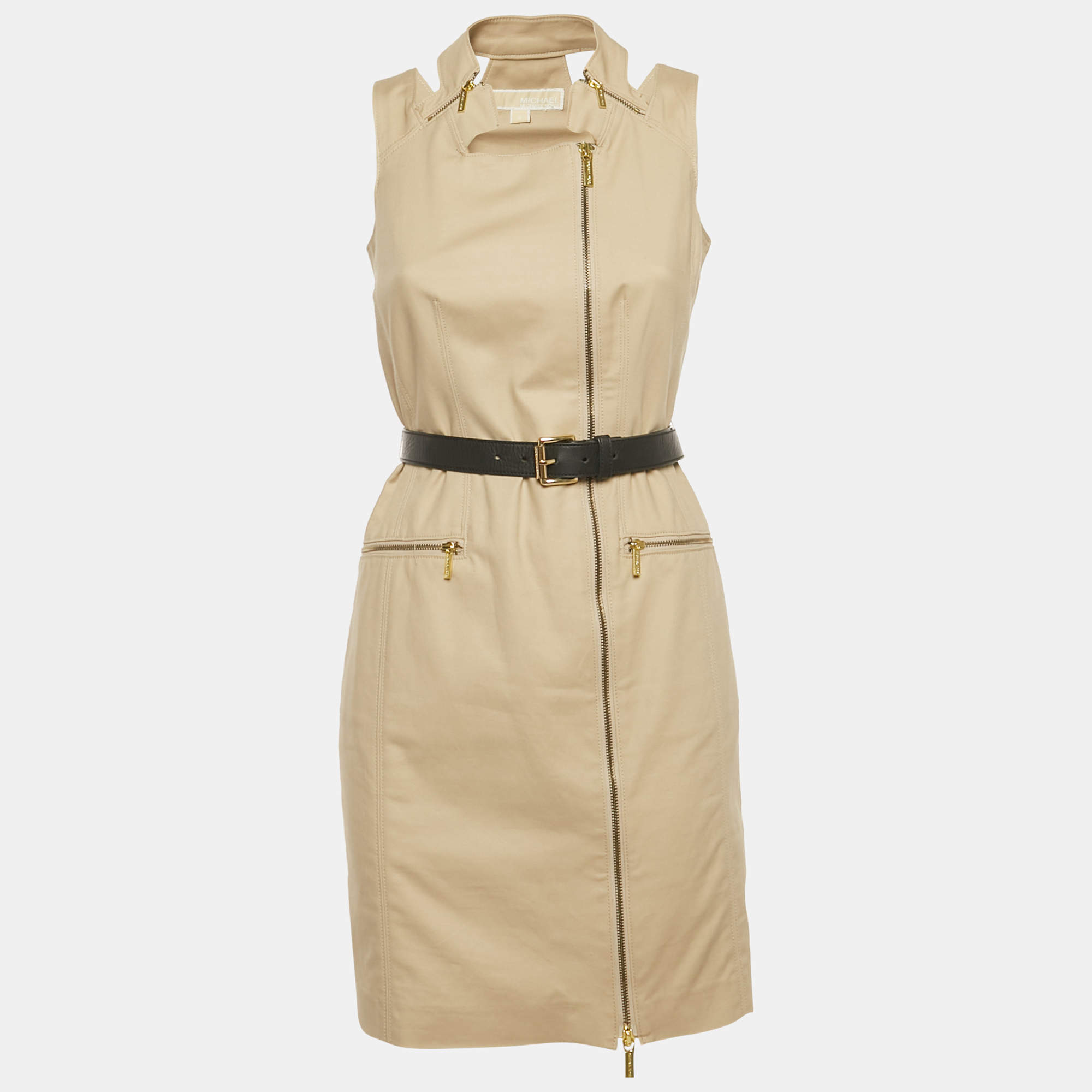 MICHAEL KORS COLLECTION★素敵！ETTE DRAPED SLEEVE DRESS Michael Kors Collection - Gold Draped Sequin Dress