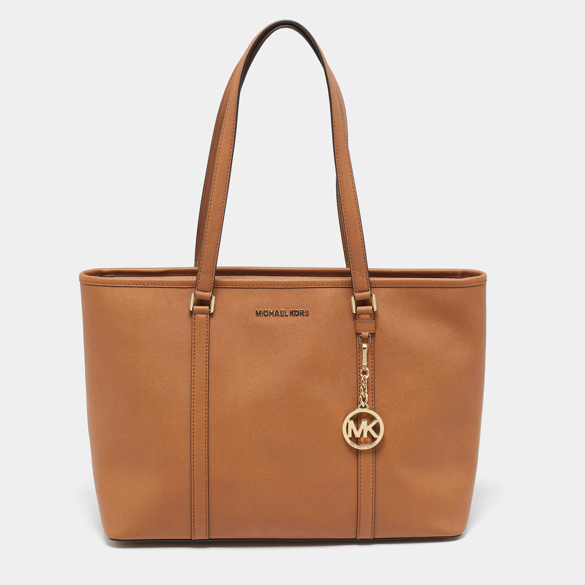 MICHAEL Michael Kors Brown Coated Canvas Large Sady Carryall Tote